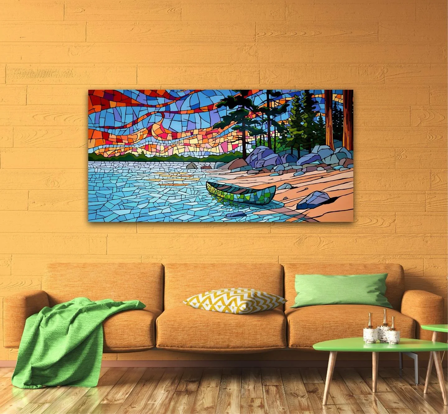 There&rsquo;s a Dream She Dreams is 30x60 and on its way to @cloudgalleryca in Orillia. You can view this piece online or in person. It&rsquo;s a special one for me! Some pieces are harder to let go of than others. I can&rsquo;t wait to see where it 