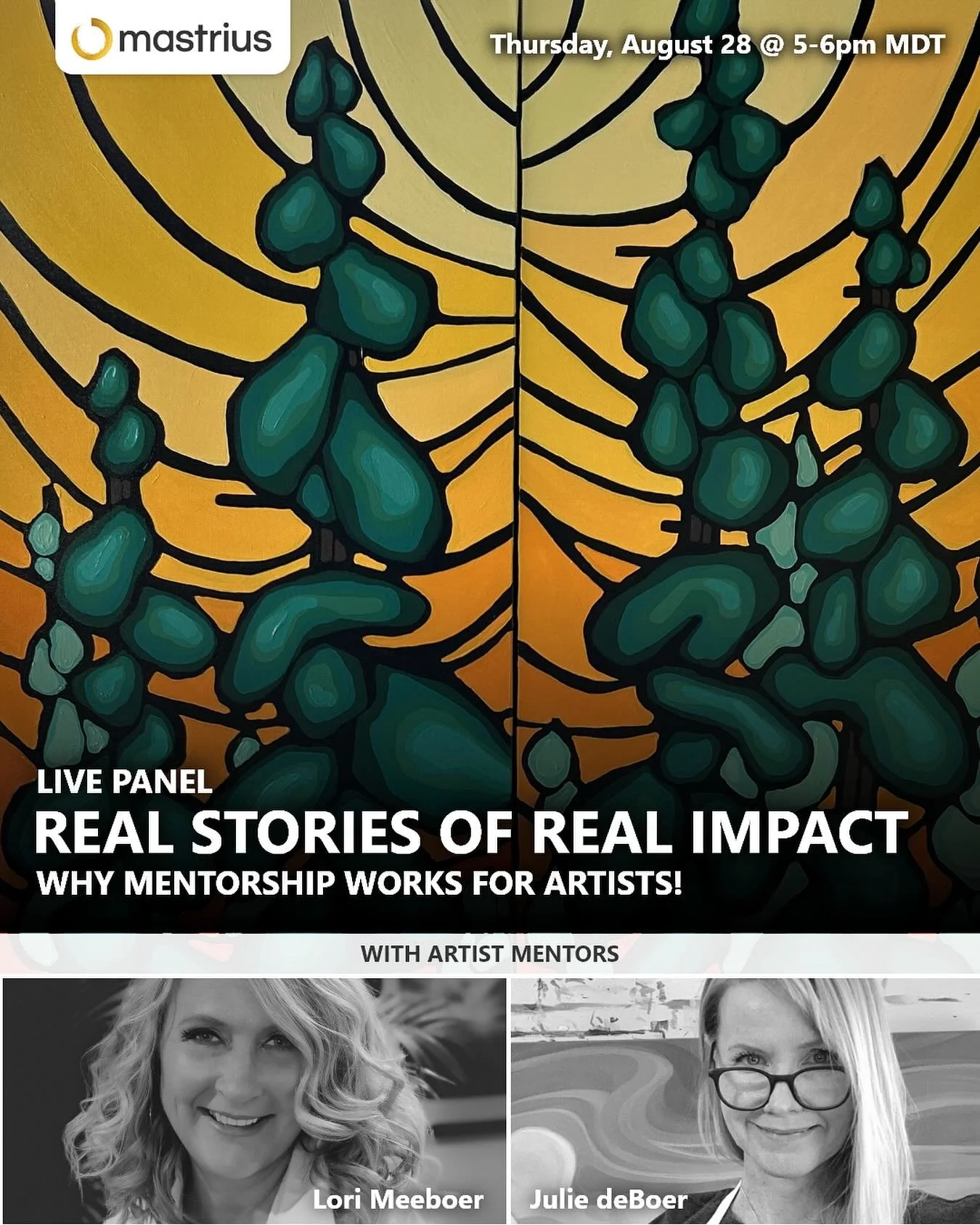 🎨 Artists&mdash;if you&rsquo;ve ever wished you had an accomplished guide in your corner, THIS is the conversation you don&rsquo;t want to miss!

I&rsquo;m co-hosting a LIVE ONLINE EVENT about Why Mentorship Works with @mastrius.official on Thursday