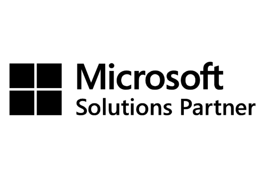 Microsoft logo with the text "Microsoft Solutions Partner"