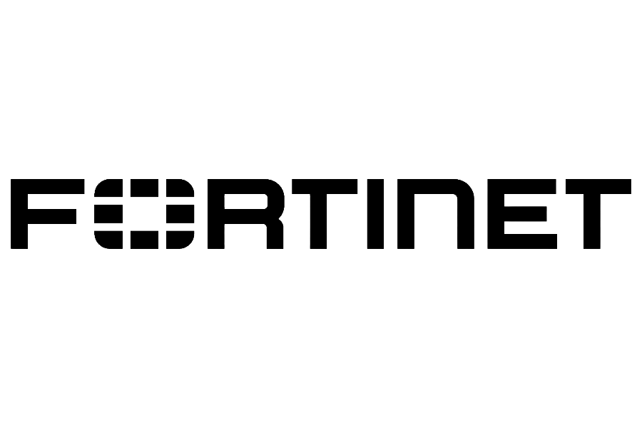 Fortinet logo in black on a white background.