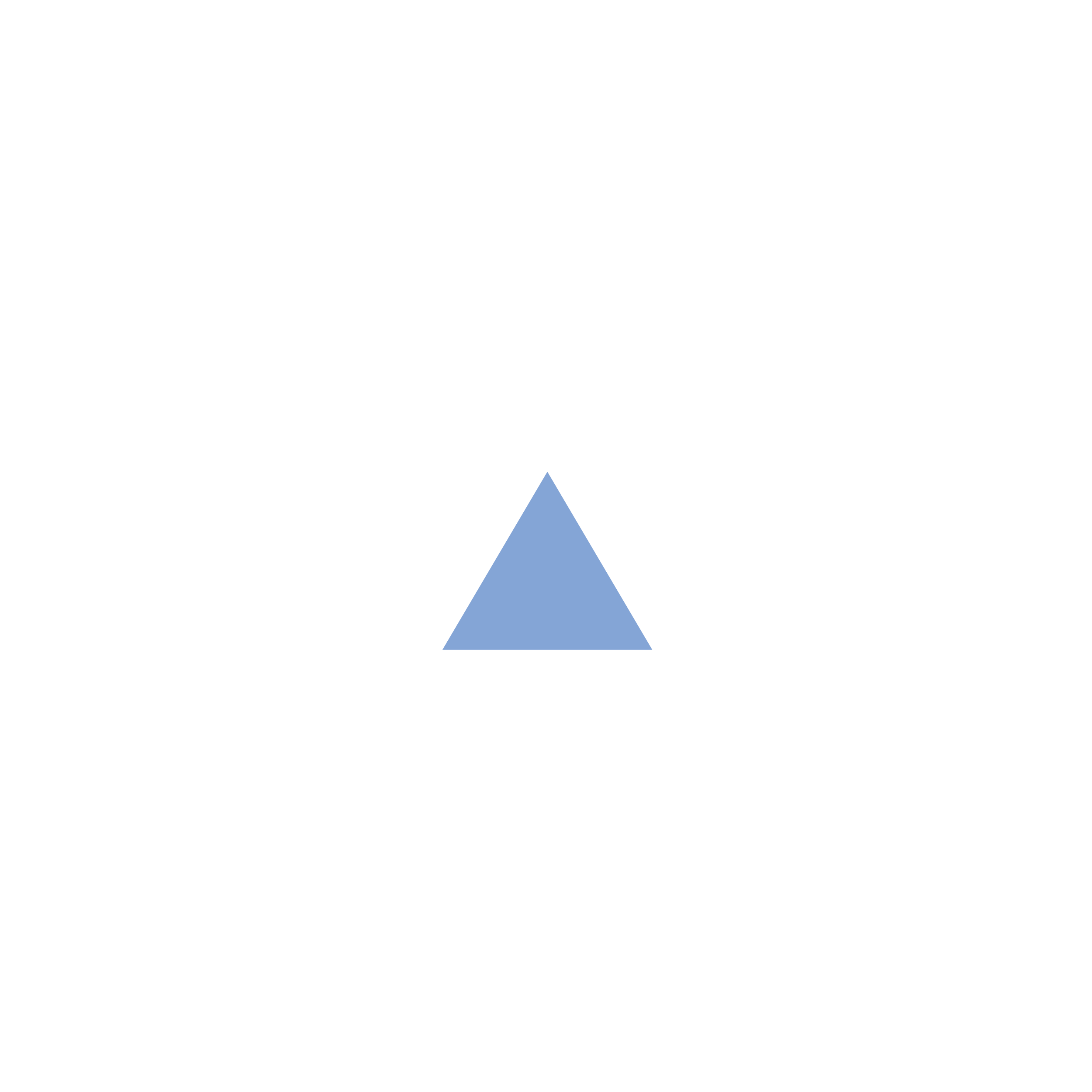 A caution symbol with an upward-pointing triangle filled with light blue, surrounded by a thick black border, on a white background.