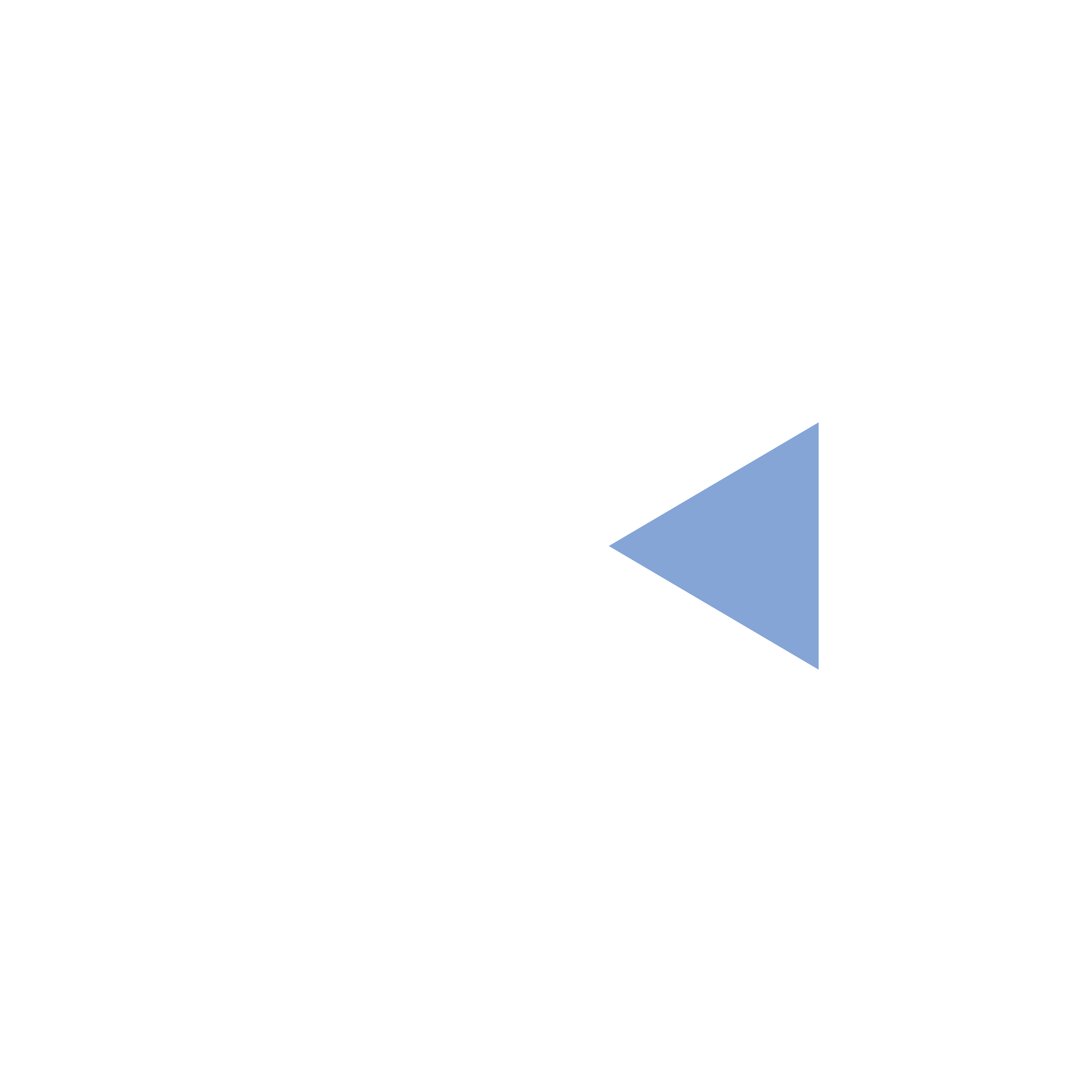 Black and white logo with a white square, black borders, and a blue right-pointing triangle inside a white circle, representing PlayStation's PlayStation Network icon.