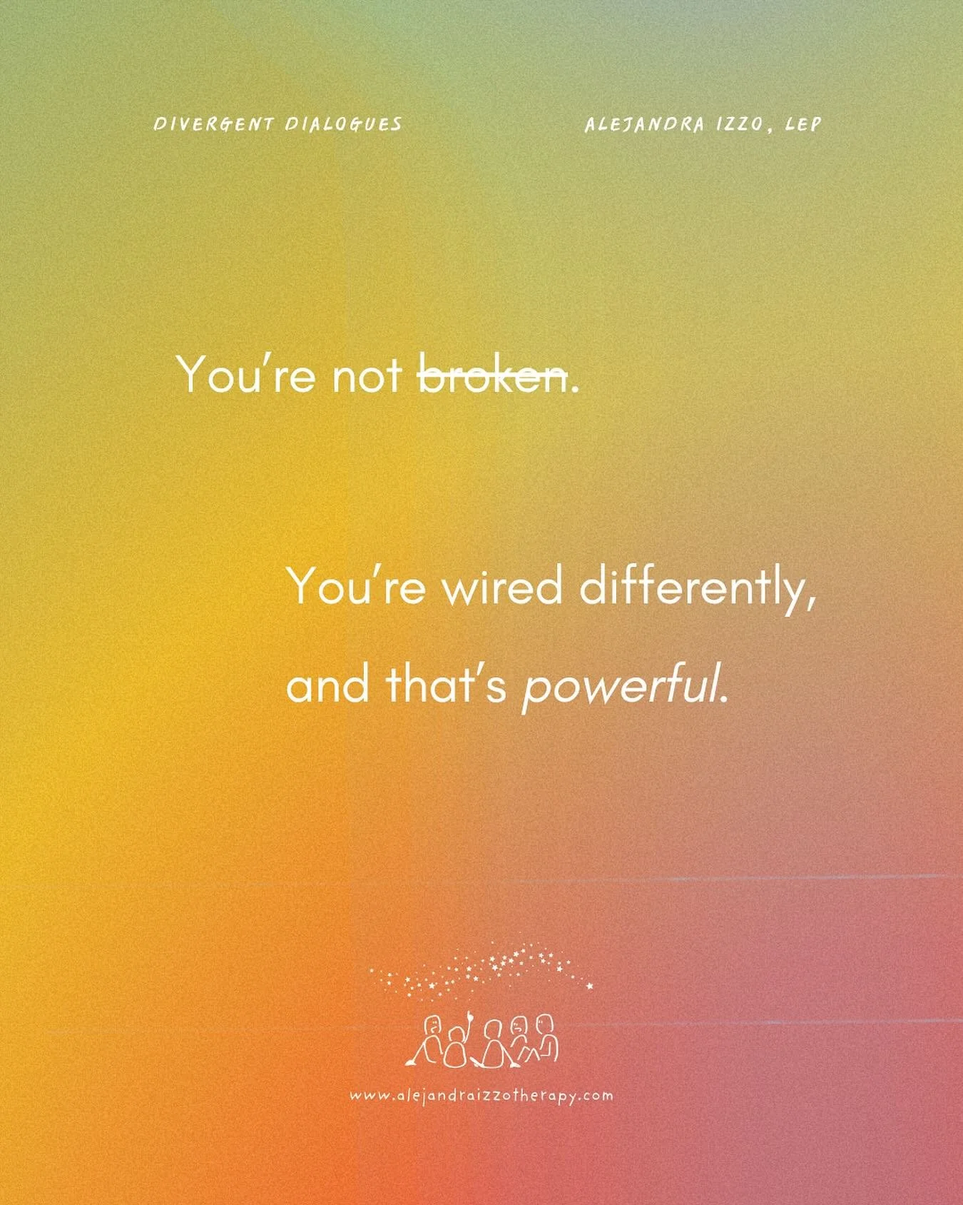 A reminder to my ADHD &amp; neurodivergent fam, you&rsquo;re not broken. Your brain simply processes information in a way that&rsquo;s different, it&rsquo;s called brain diversity. Neurodivergent minds often think creatively, notice patterns others m