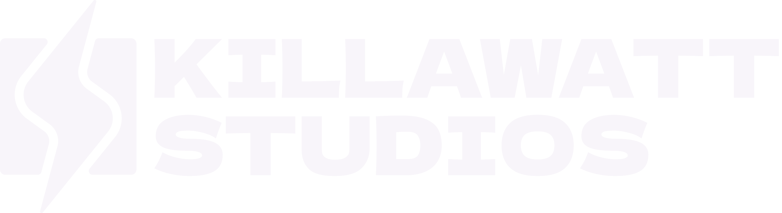 Logo for KillaWatt Studios featuring stylized text and a lightning bolt design.