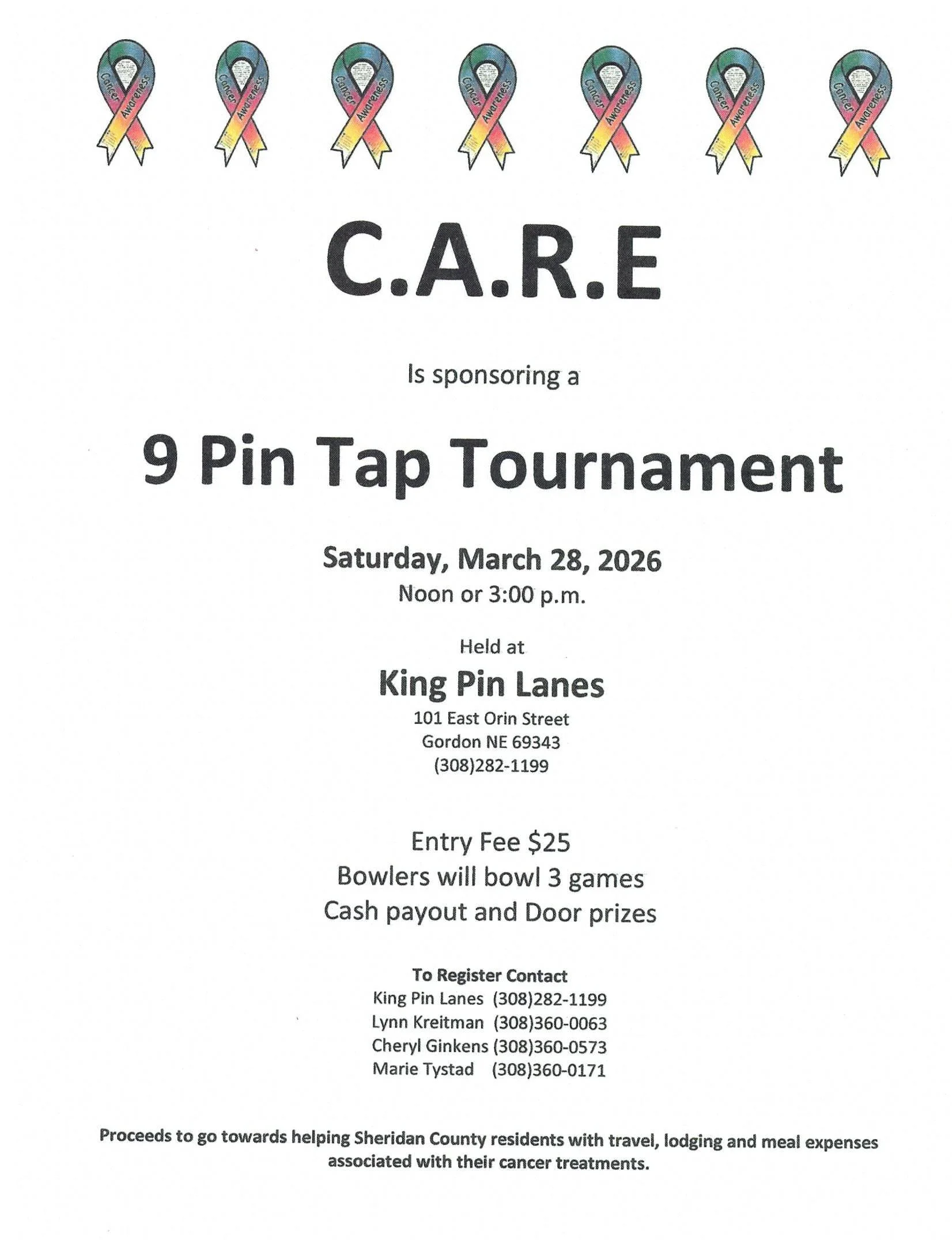 9 Pin Tap Tournament