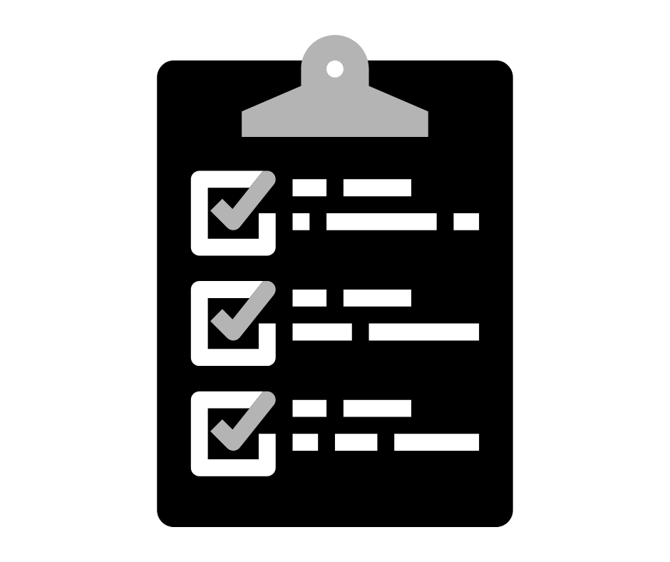 Icon of a clipboard with three checkmarks indicating completed tasks.