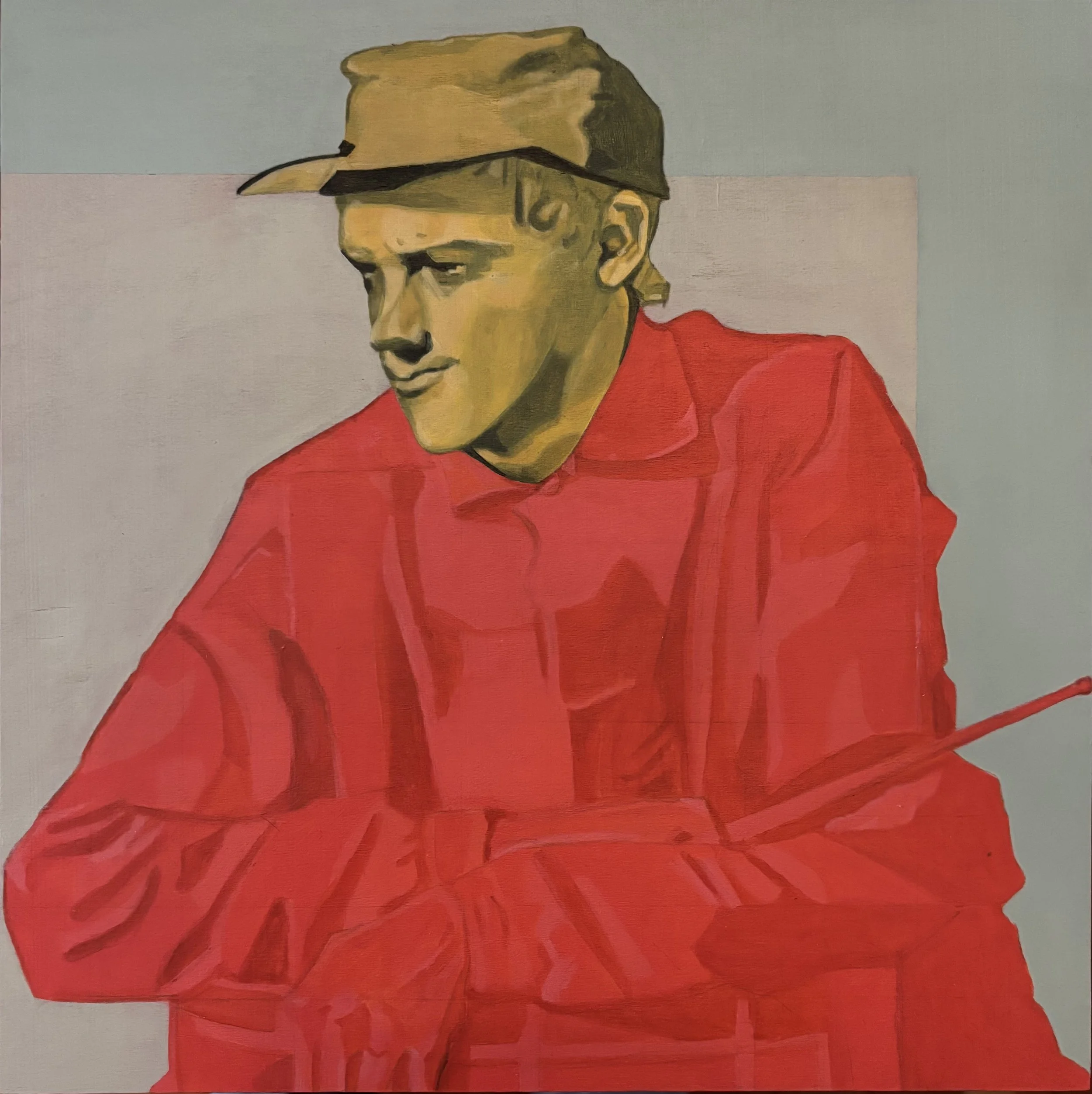 "Drummer Boy" 2026  12" x 12"   open acrylic on wood panel    Details   