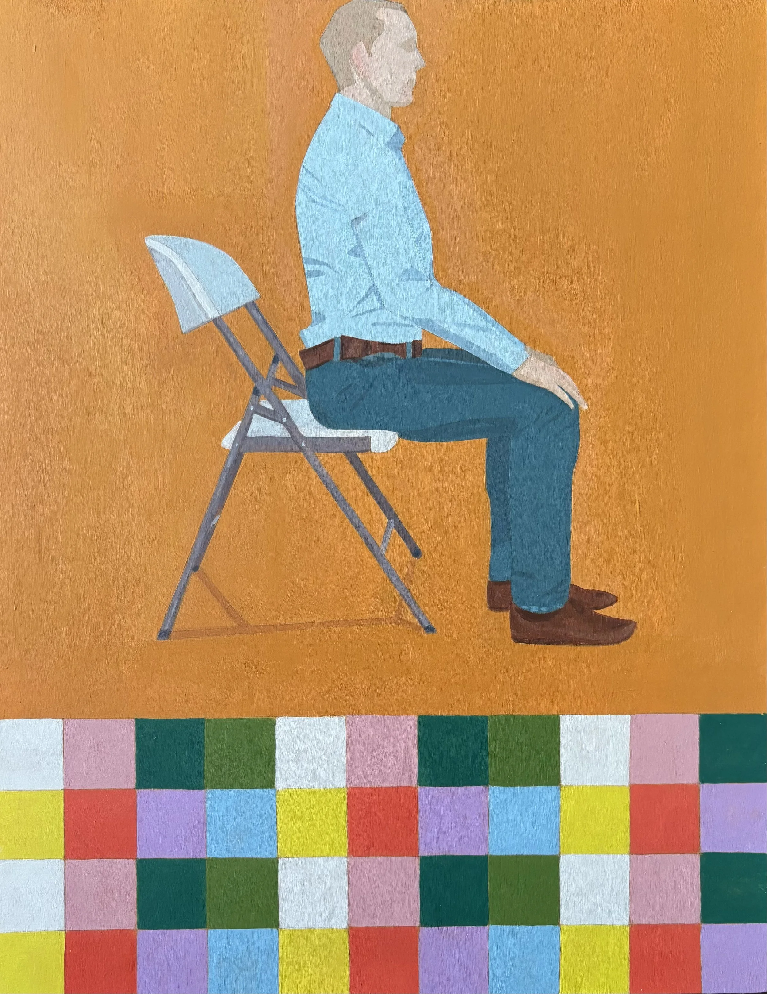 "Screen Test" 2025 11"x14" acrylic on wood panel   Details   