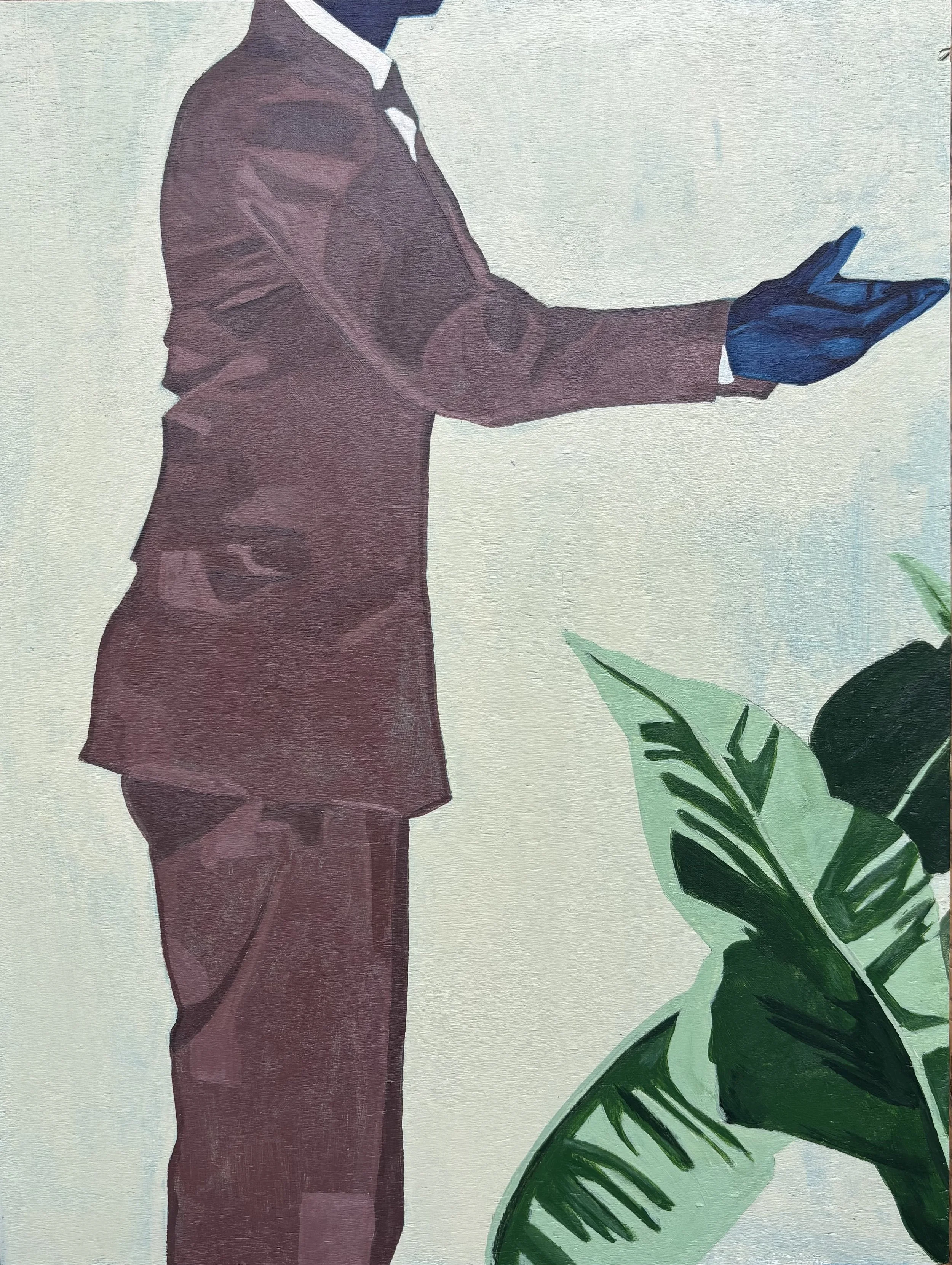"Pleading Hands" 2025 8"x10" acrylic on wood panel   Details   
