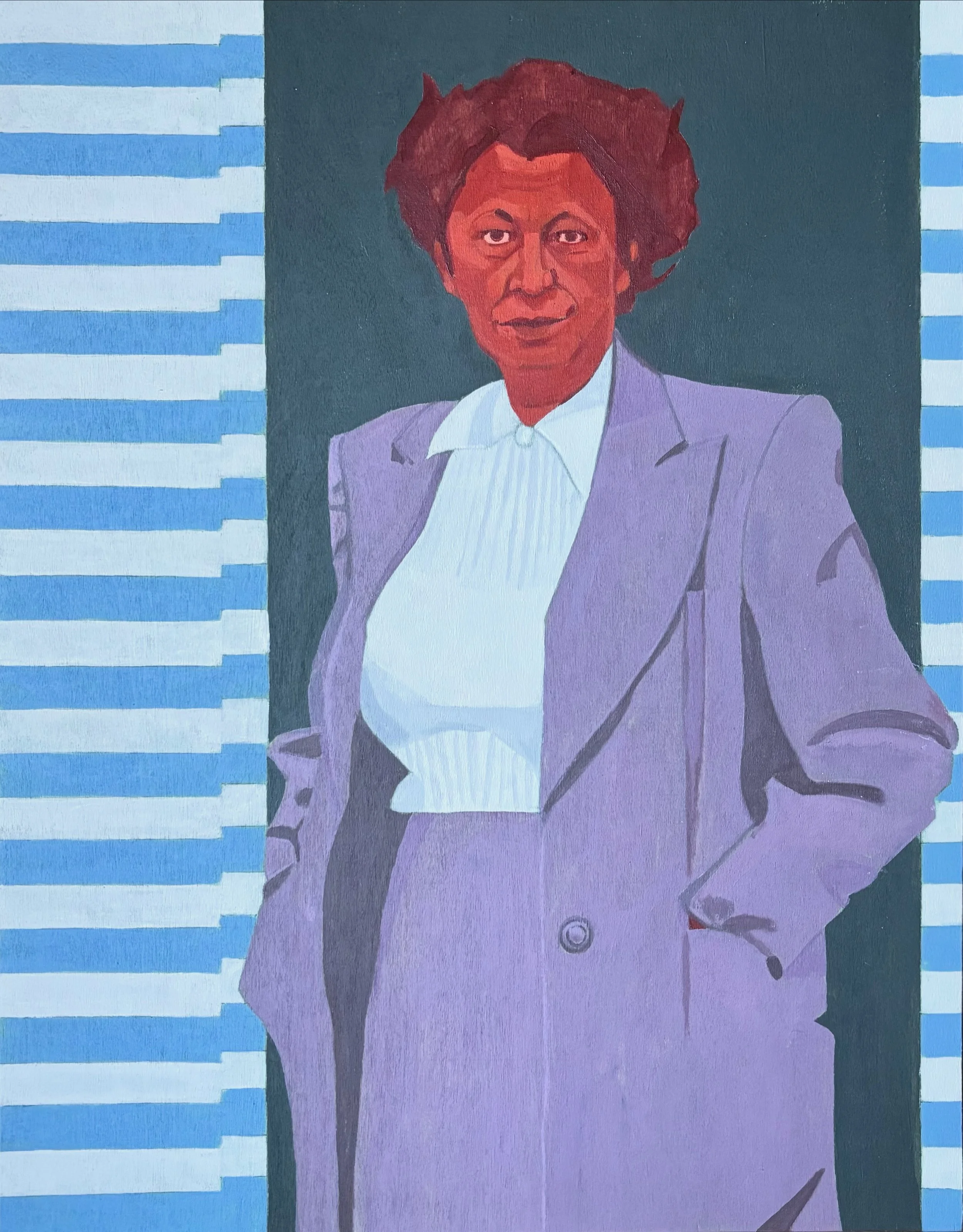 "Story Ideas" 2025 11"x14" acrylic on wood panel   Details   