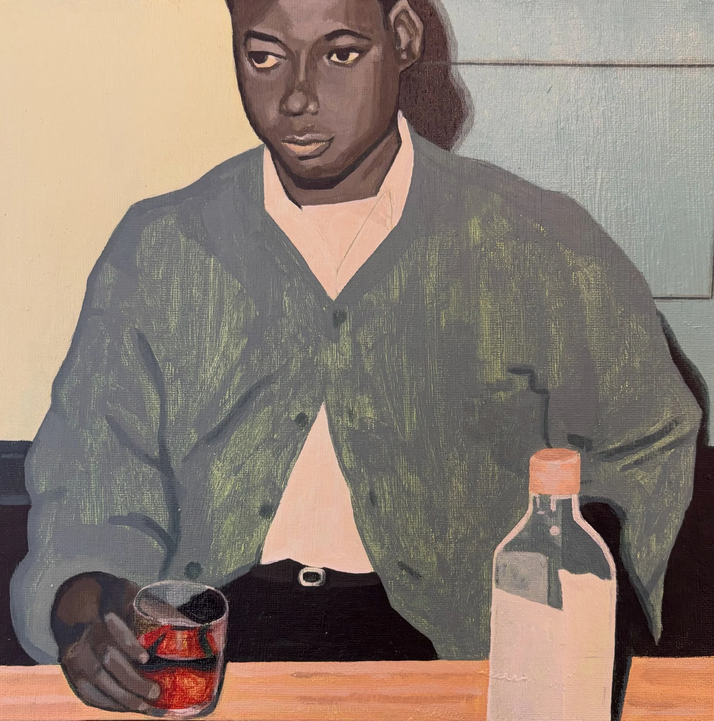 "Last Hurrah Again" 2026 10"x10" acrylic on wood panel   Details  