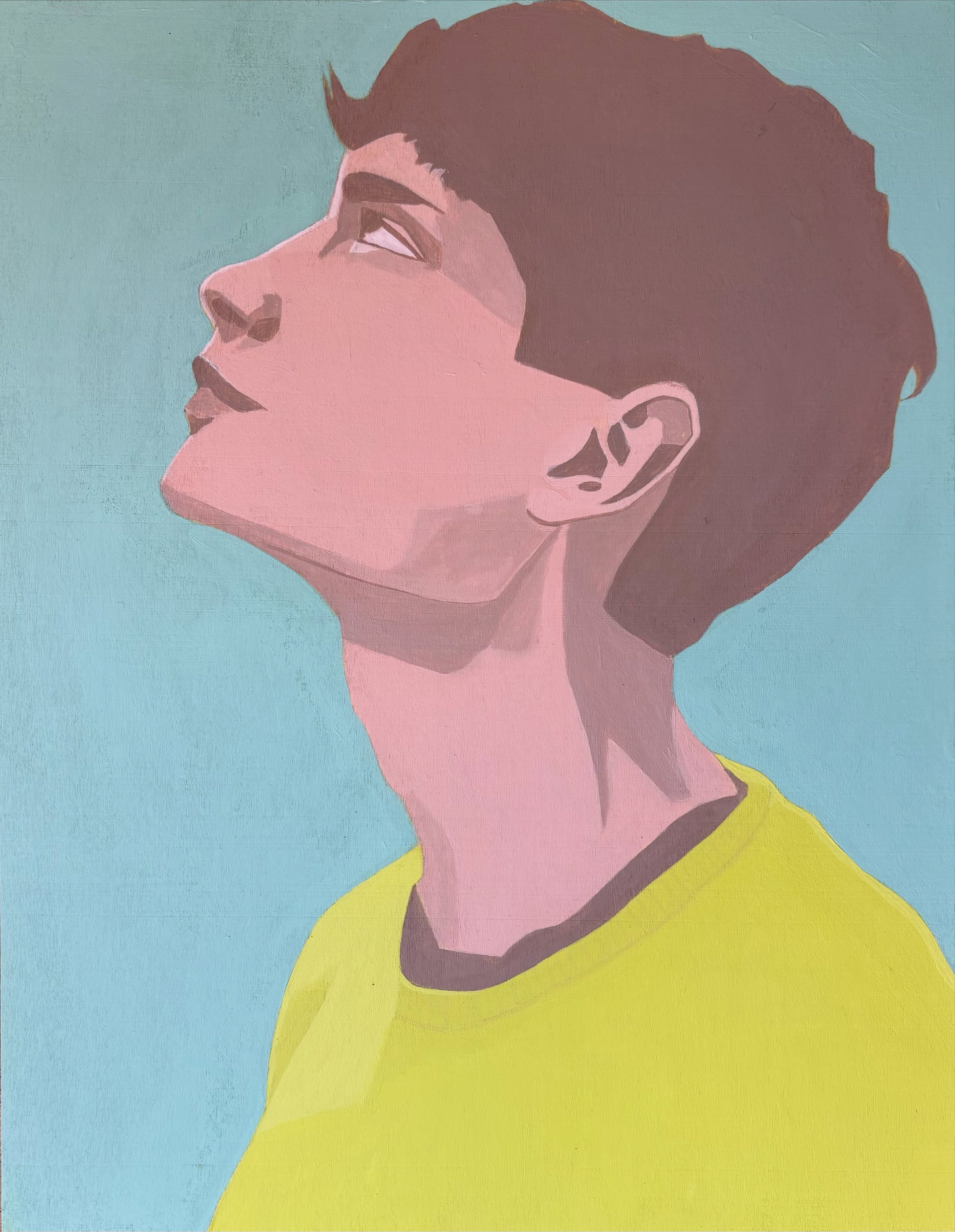 "Peaches-3" 2025 11"x14" acrylic on wood panel   Details   