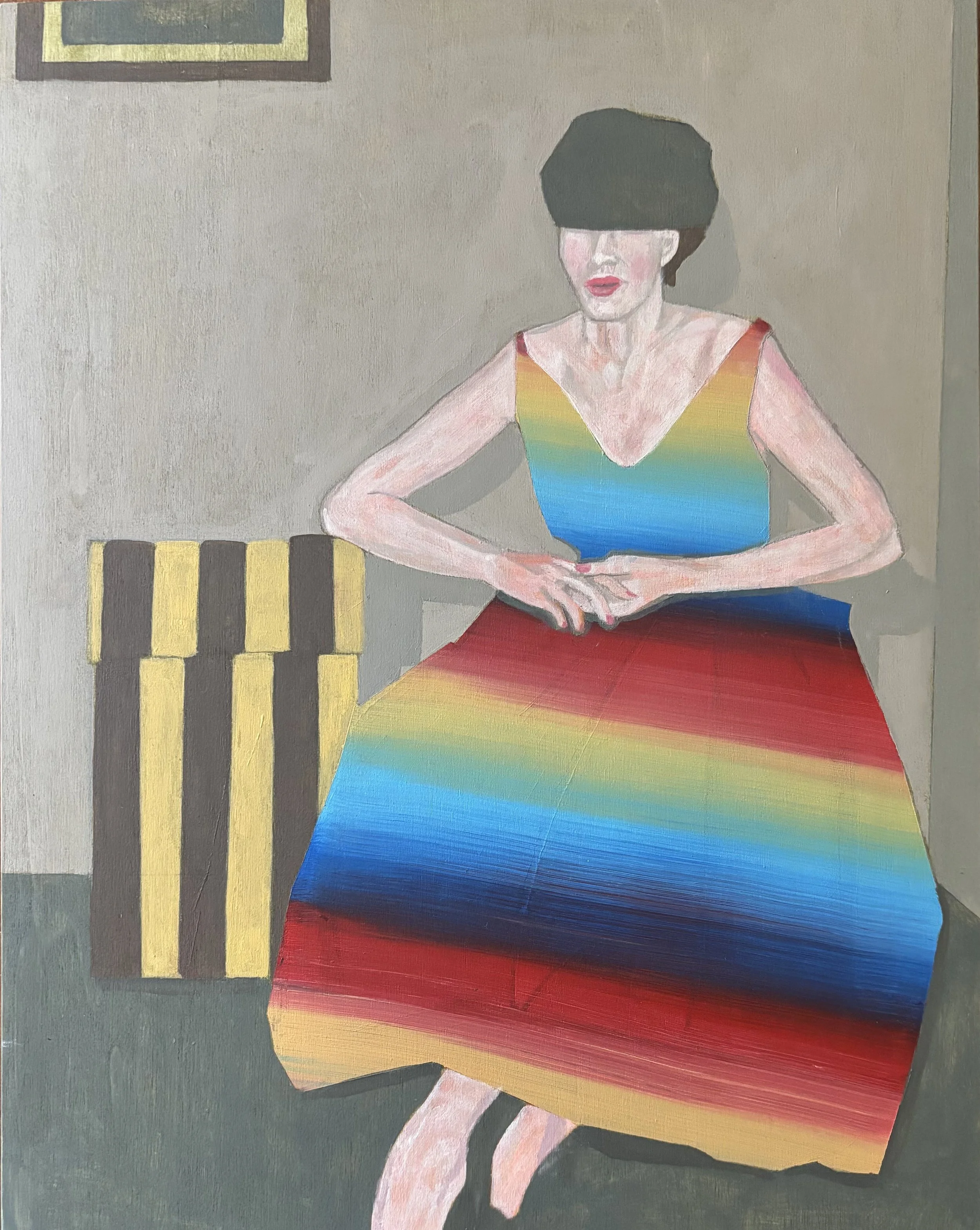 "Cantankerous Charm" 2026  11"x14"  acrylic on wood panel    Details   