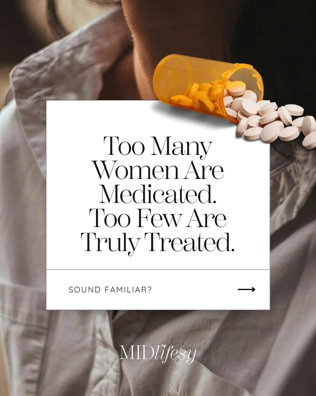 ✨ Right now, millions of women are on SSRIs for symptoms actually caused by low estrogen, progesterone, or testosterone.

💊 The problem? Antidepressants can&rsquo;t restore hormone balance.
And without balance, symptoms persist&mdash;sometimes for y