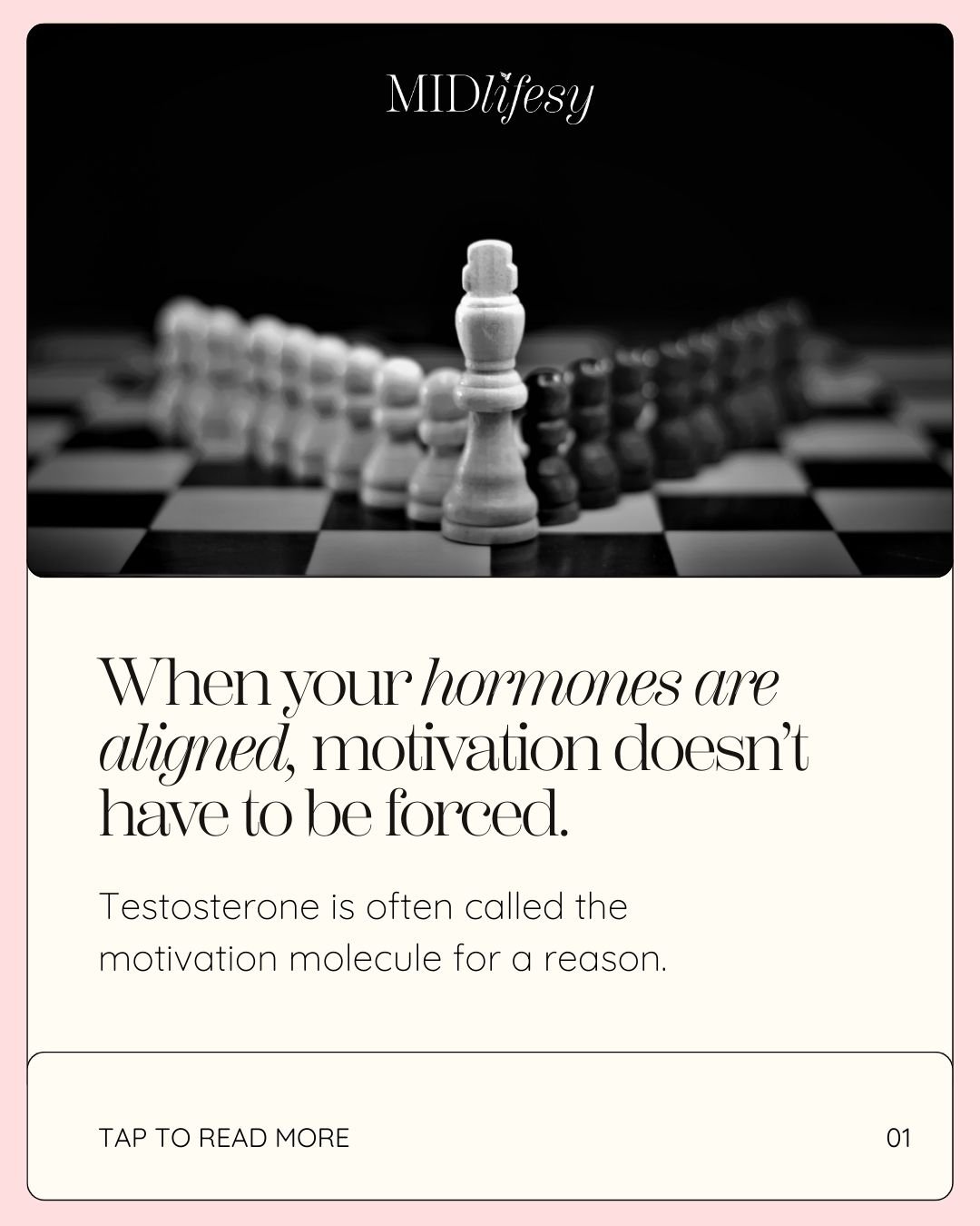 Motivation isn&rsquo;t just a mindset.
It&rsquo;s a metabolic signal. ⚡

Testosterone directly supports dopamine &mdash; the chemistry behind focus, drive, and sustained effort. When that signal drops, even strong intentions start to feel heavy.

Tha