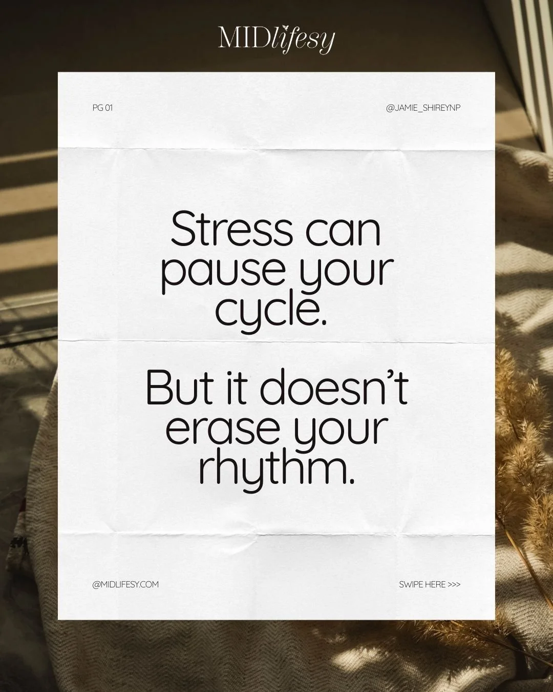 Your menstrual cycle isn&rsquo;t random.
It&rsquo;s an intelligent feedback system. 🌙

It reflects how safe, nourished, and supported your body feels.

After prolonged stress, missed or irregular cycles aren&rsquo;t failure &mdash;
they&rsquo;re you