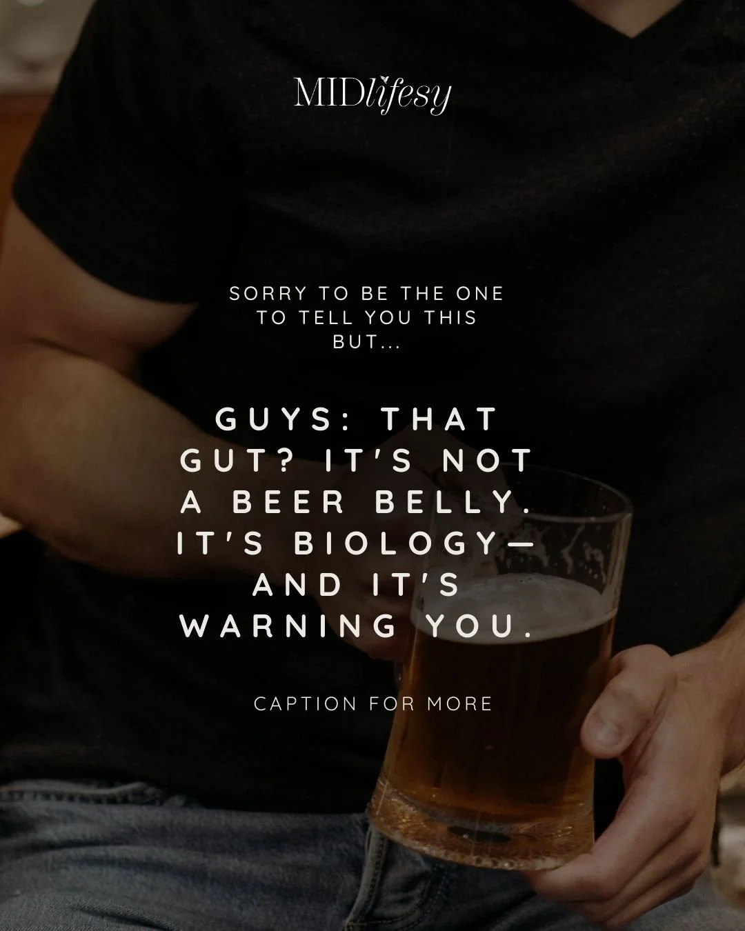The &ldquo;dad bod&rdquo; isn&rsquo;t just about beer 🍺
It&rsquo;s often about biology.

Abdominal fat shows up when:
&bull; Testosterone drops
&bull; Insulin stops working efficiently
&bull; Stress stays high
&bull; Sleep gets lighter
&bull; Blood 