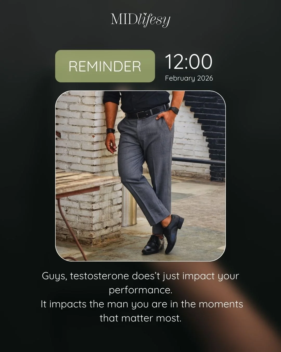 Most men hear &ldquo;testosterone&rdquo; and think strength, libido, performance.

But its real impact is often subtle:
&bull; Mental clarity
&bull; Emotional balance
&bull; Decision-making
&bull; Ability to stay present

When levels drop, you notice