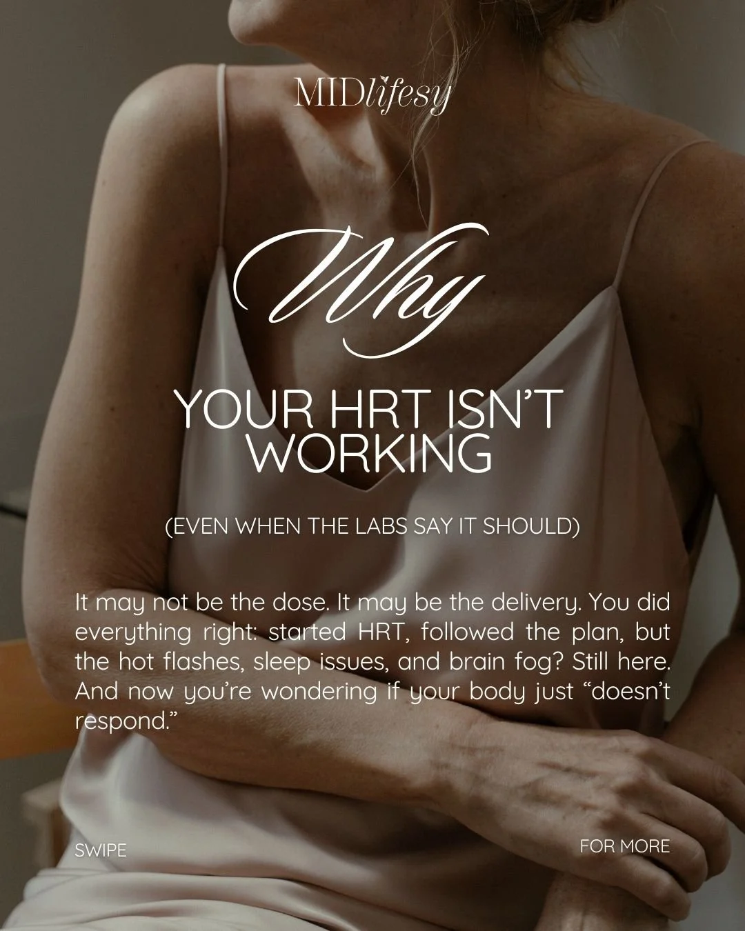 Labs &ldquo;in range&rdquo; but you still don&rsquo;t feel like yourself?

That&rsquo;s your sign to look deeper.

When HRT isn&rsquo;t delivering relief, we assess:

✨ Nutrient status (vitamin D, zinc, magnesium)
✨ Gut health &amp; absorption
✨ Live