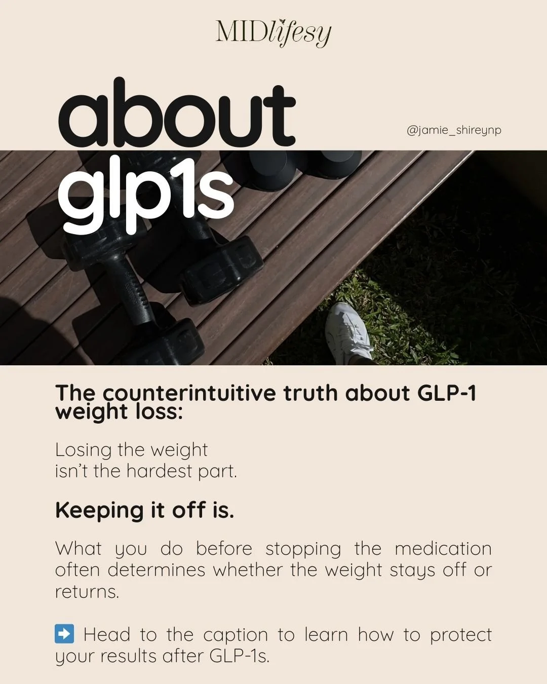 Worried about regaining weight after stopping your GLP-1?

You&rsquo;re not alone.

And the reality is this:

The medication helps you lose weight.
But it doesn&rsquo;t automatically teach your body how to maintain it.

That&rsquo;s where strategy ma