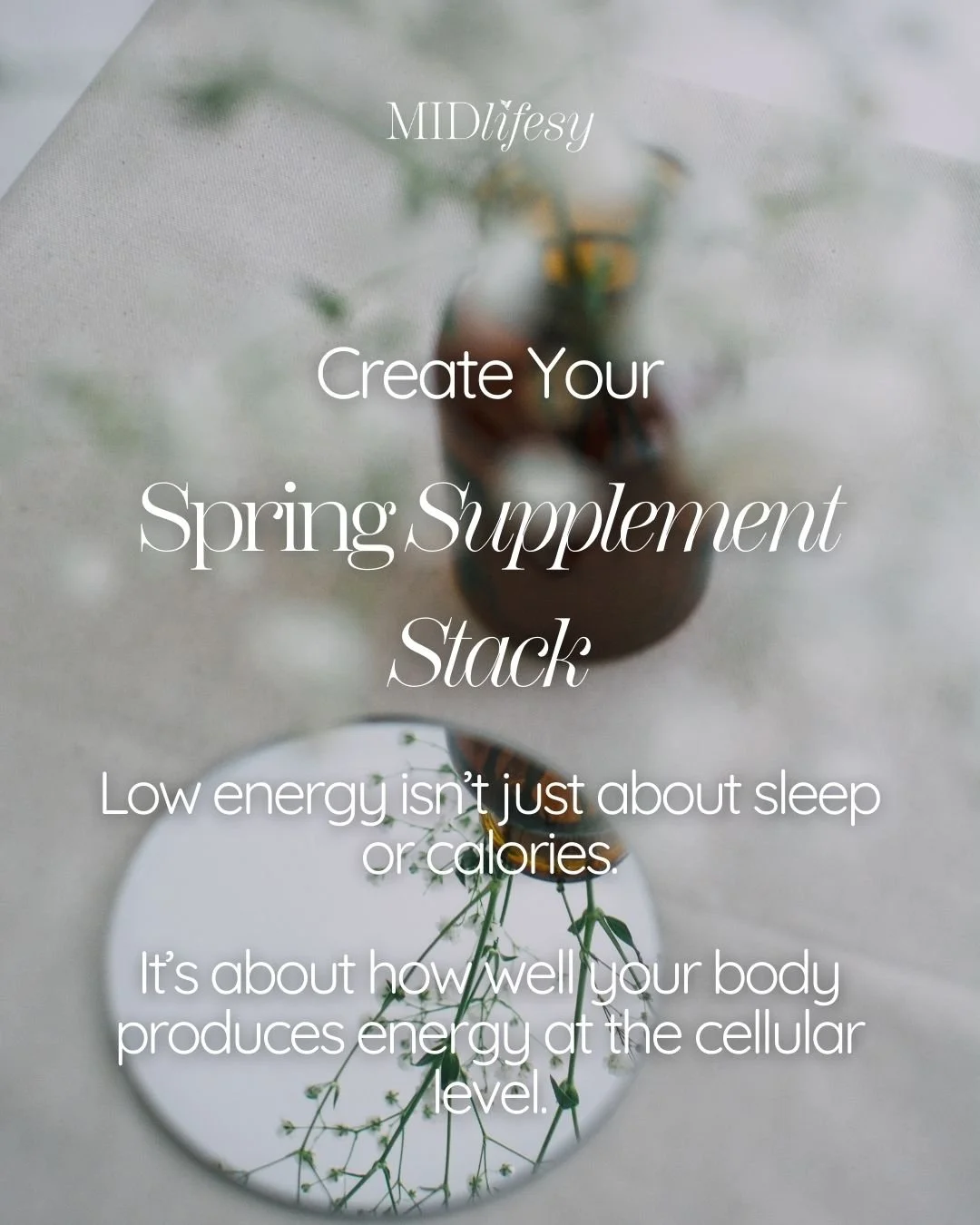 You don&rsquo;t need more motivation.

You need your energy systems working again.

Spring is when your body naturally tries to ramp up:

Longer days
More activity
Shifting cortisol patterns with light exposure

But if you're still running on winter 