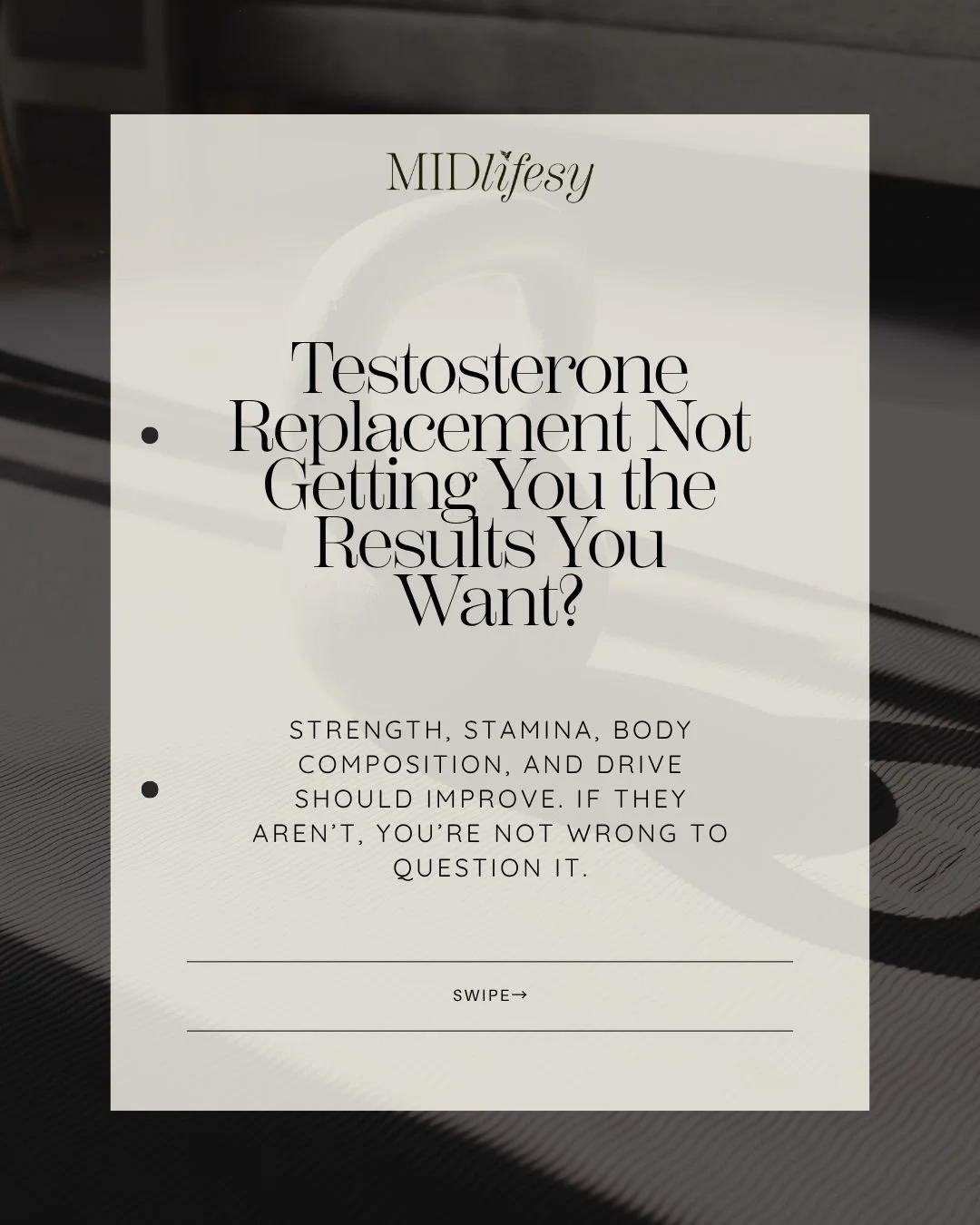 Testosterone replacement should improve strength, stamina, body composition, and drive.
So when it doesn&rsquo;t&mdash;you&rsquo;re not wrong to question it.

Here&rsquo;s what we tell our male clients:

If the numbers look &ldquo;normal&rdquo; but y