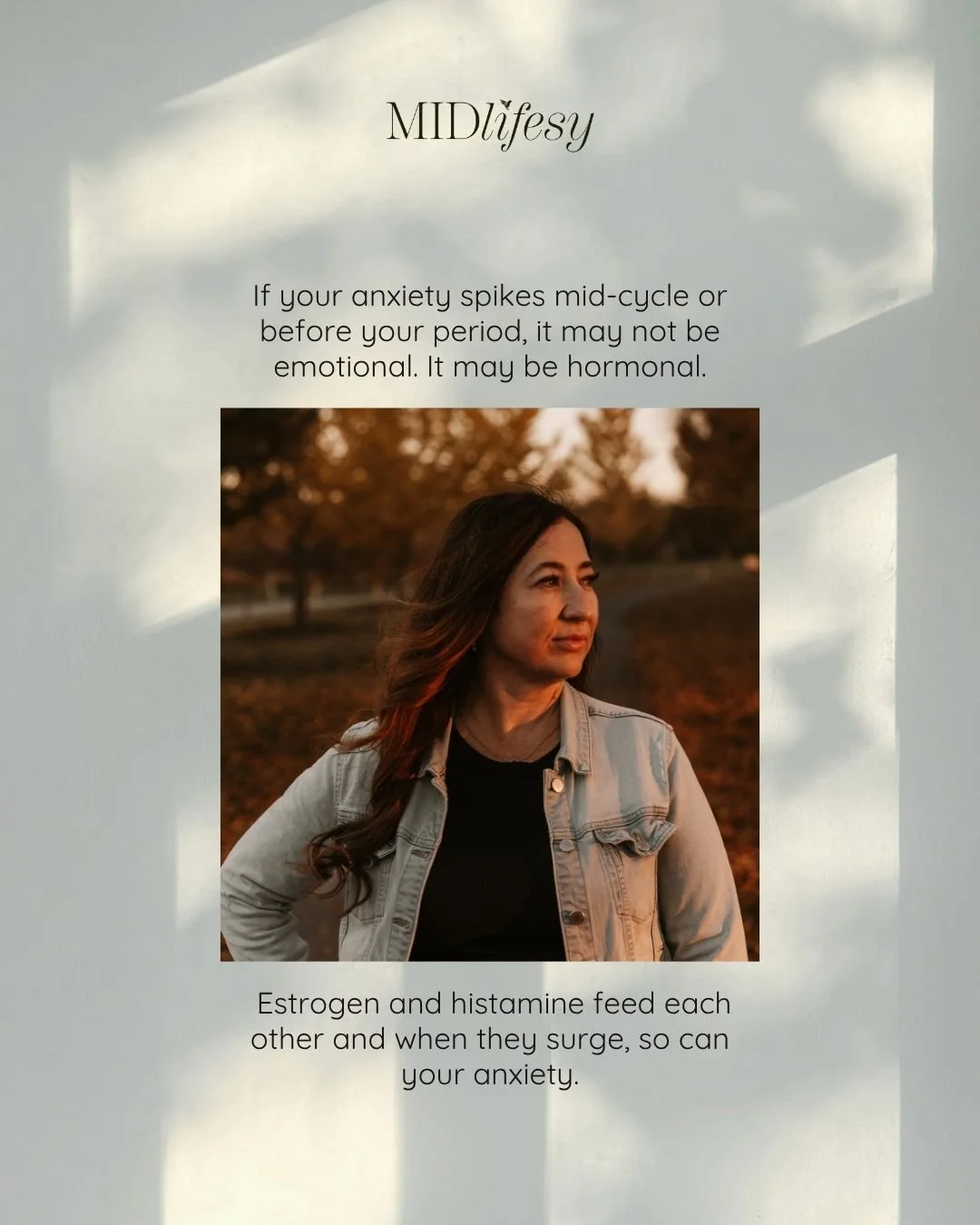 Not all anxiety starts in the mind.
Sometimes&hellip; it starts in your hormones.

Here&rsquo;s what&rsquo;s happening behind the scenes:

&rarr; Estrogen rises at certain points in your cycle
&rarr; That rise can trigger histamine release
&rarr; His