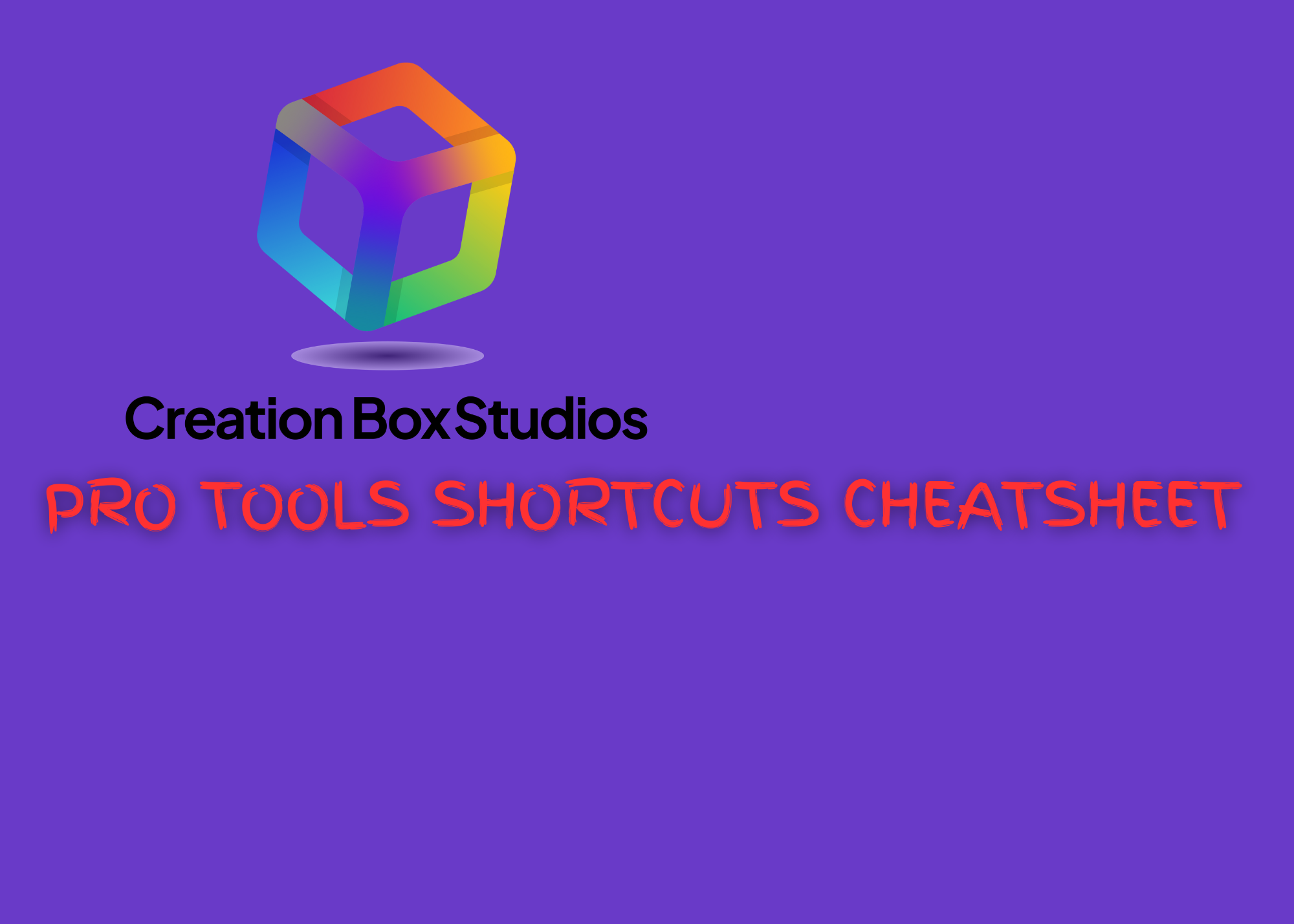 Pro Tools Shortcuts Cheatsheet