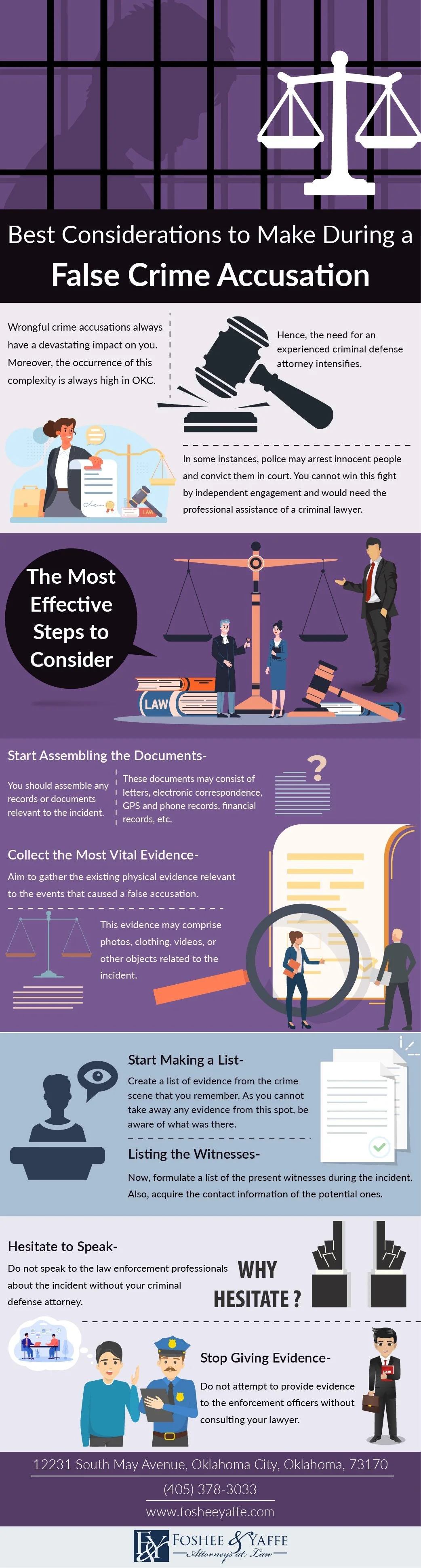 Best Considerations to Make During a False Crime Accusation - Infographic