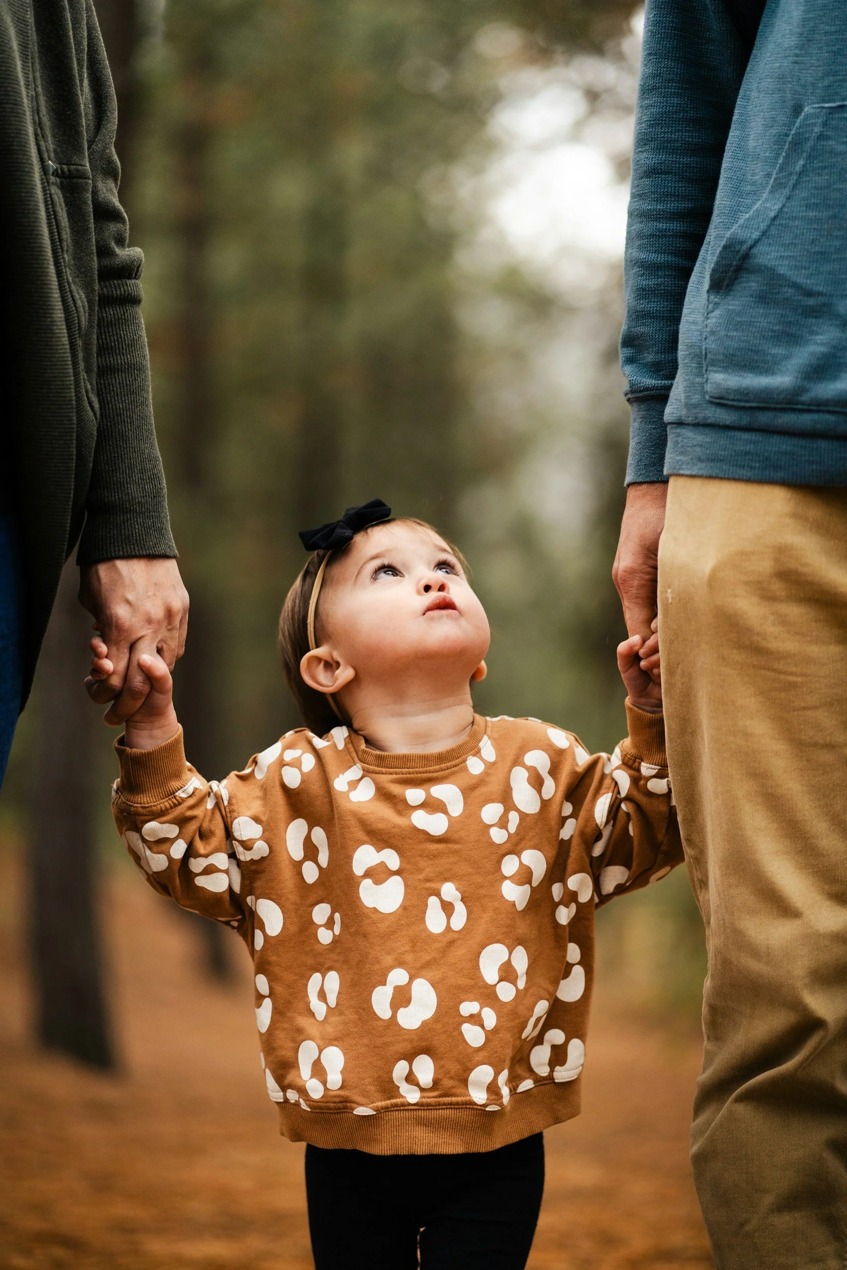 Child looking at parents