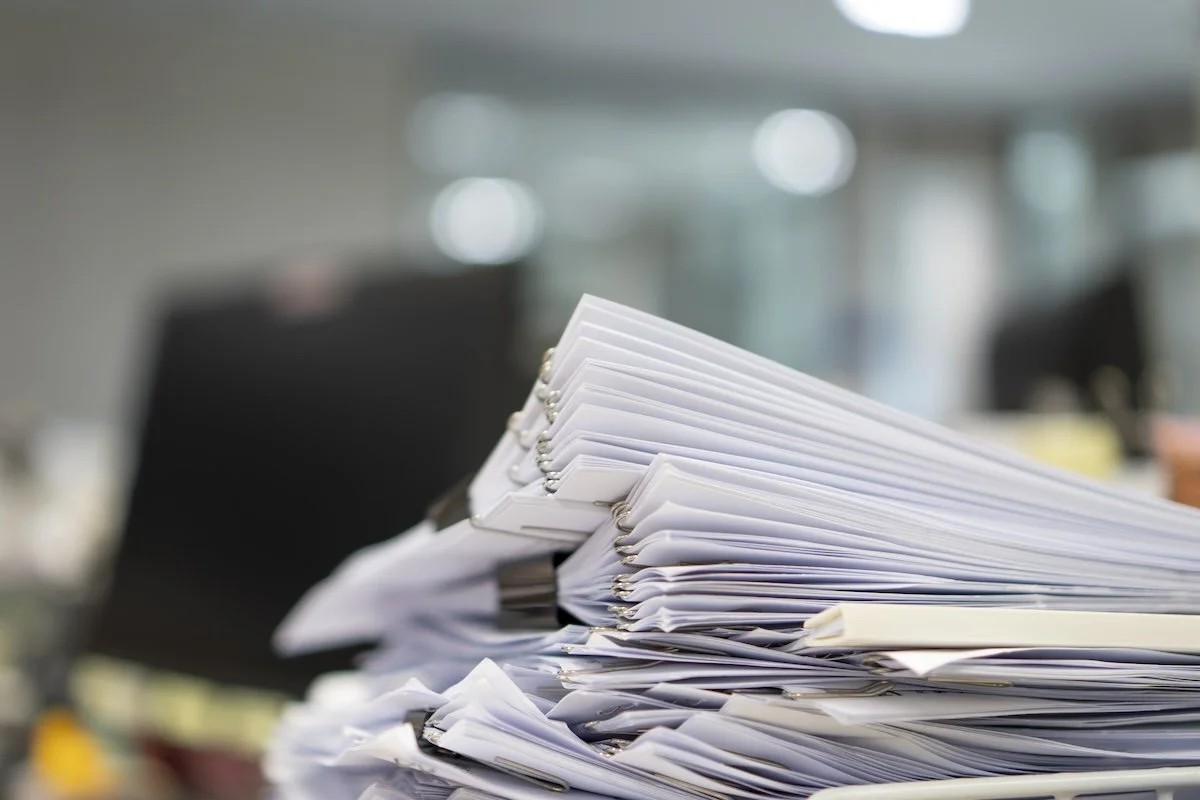 Stacks of paper