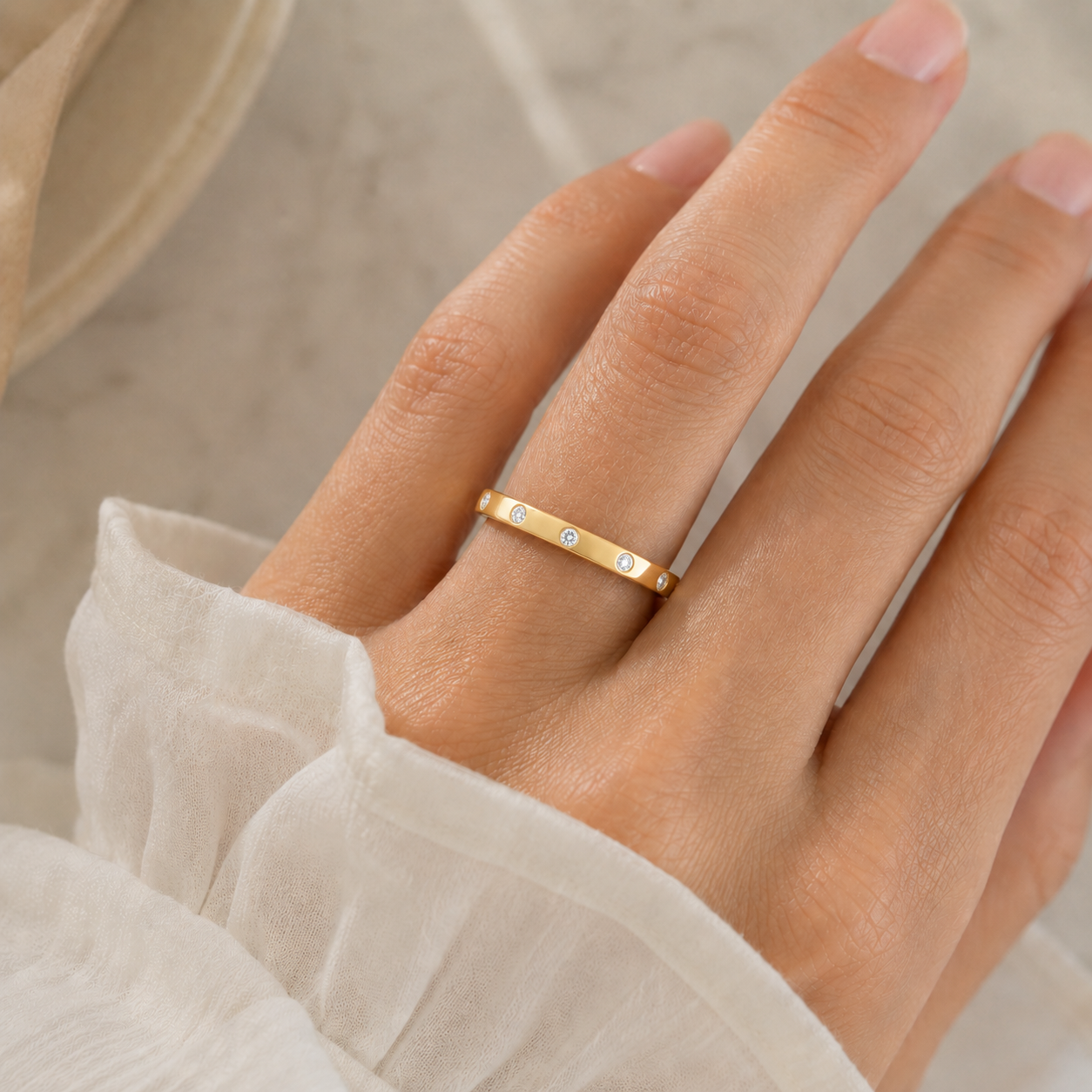 Six Stone Flush Set Diamond Half Band.png