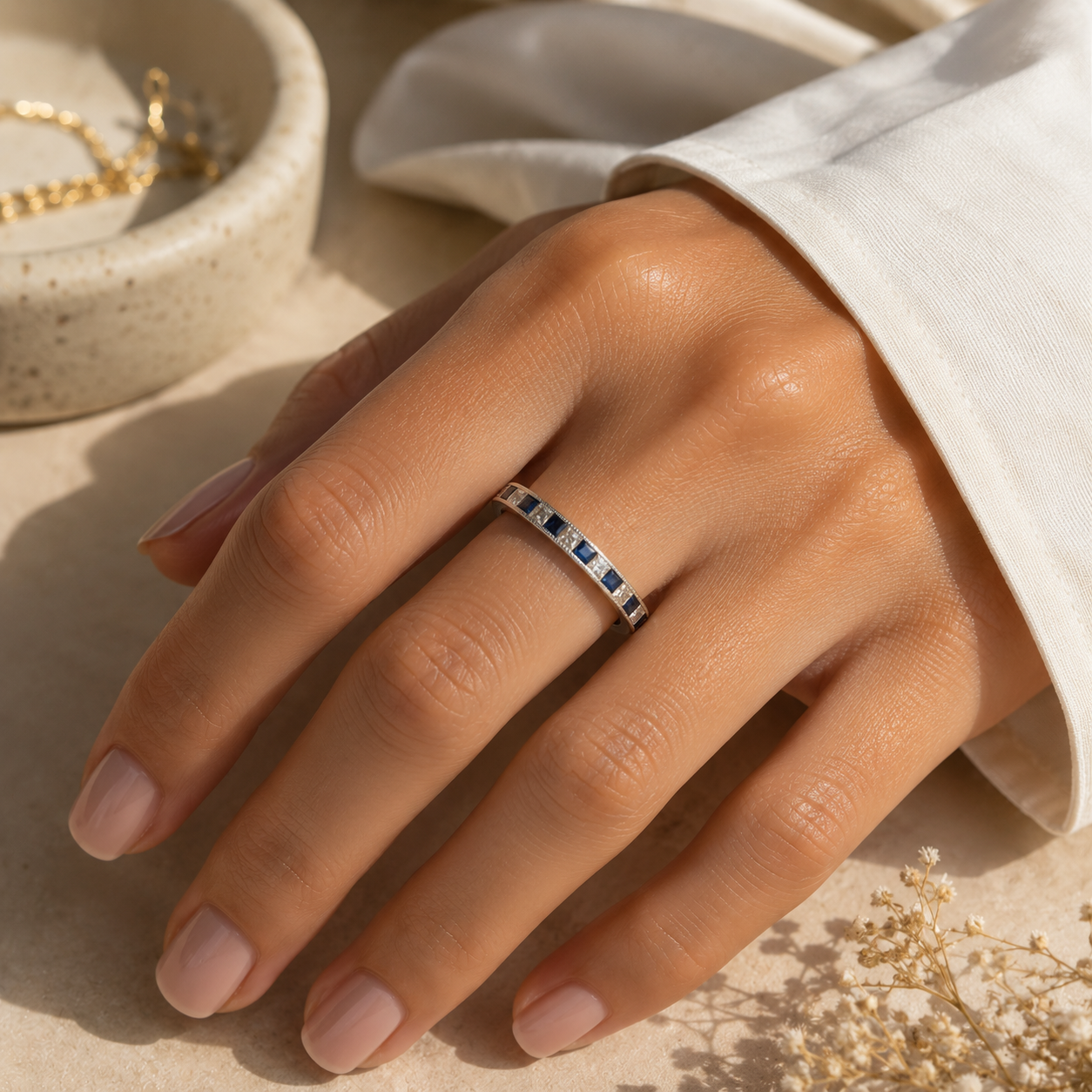 Channel Set Sapphire + Diamond Half Band 3.png