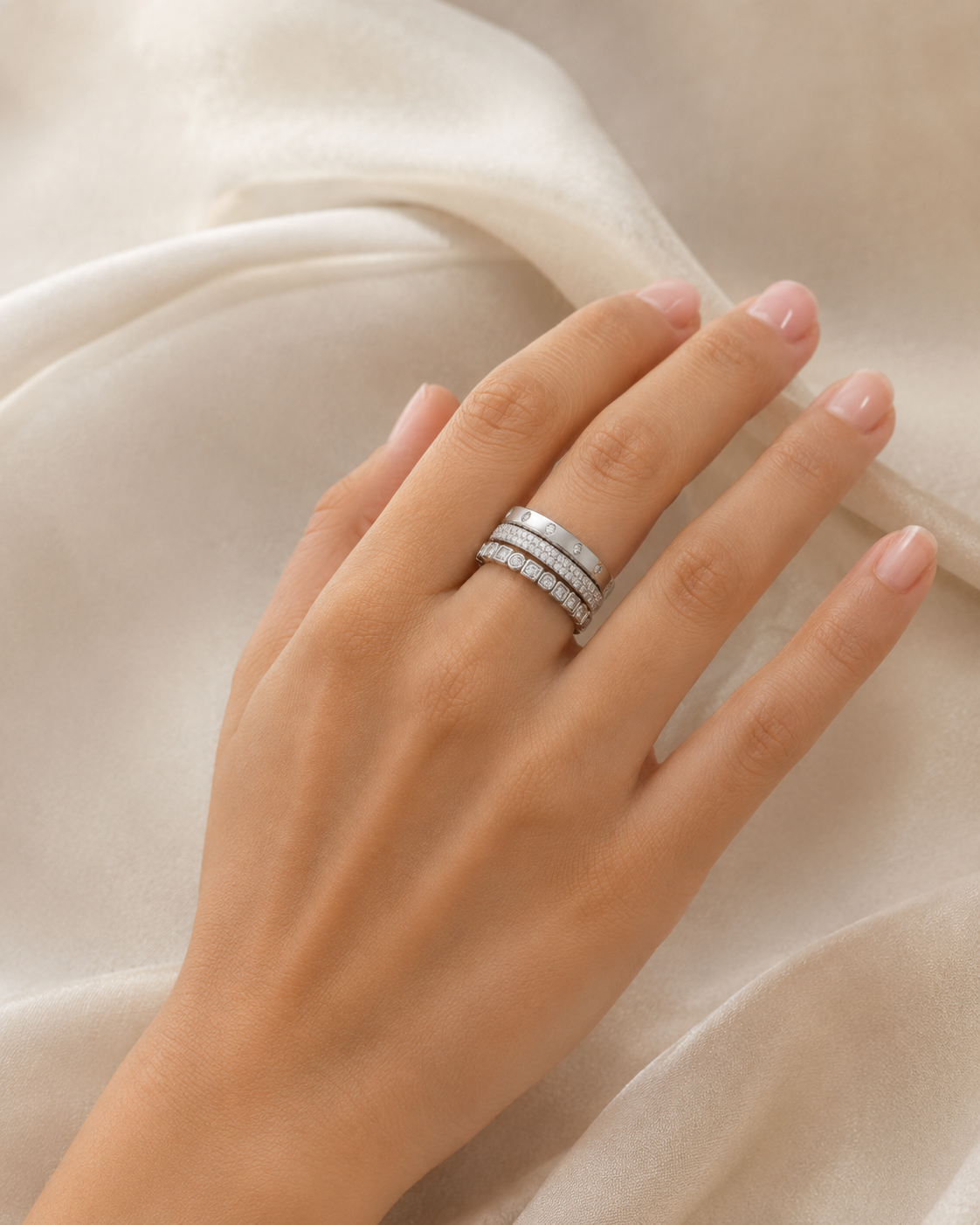 The Meaning Behind a Ring Stack: What Each Band Can Represent