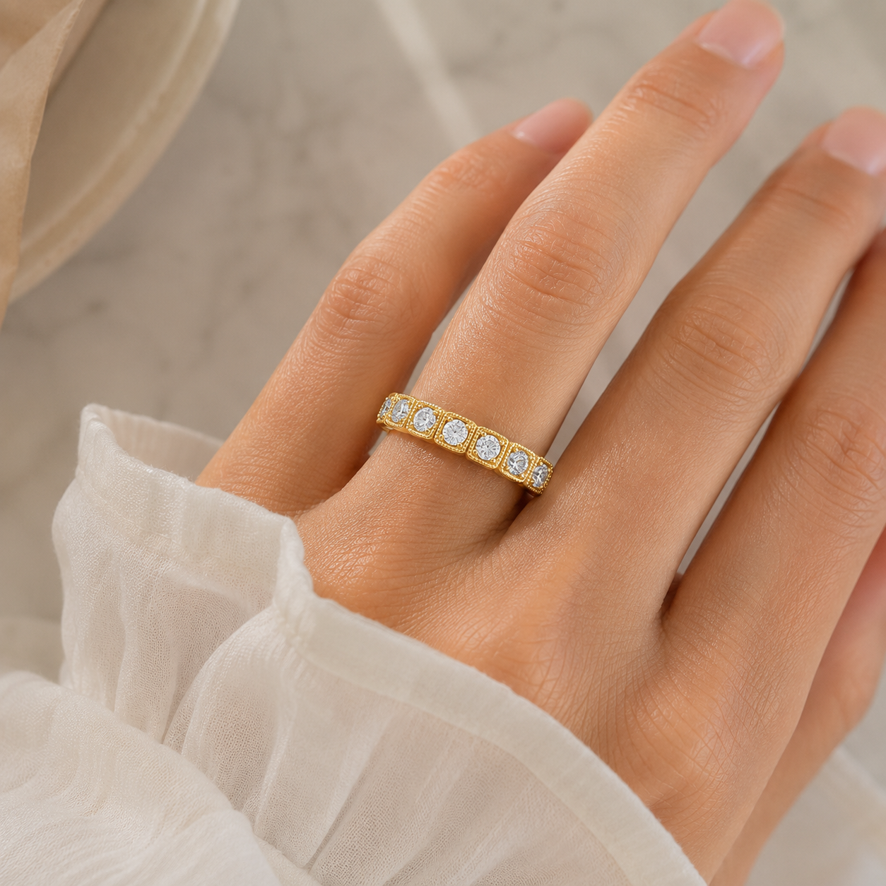 Cushion Shaped Diamond Half Band with Milgrain 3.png