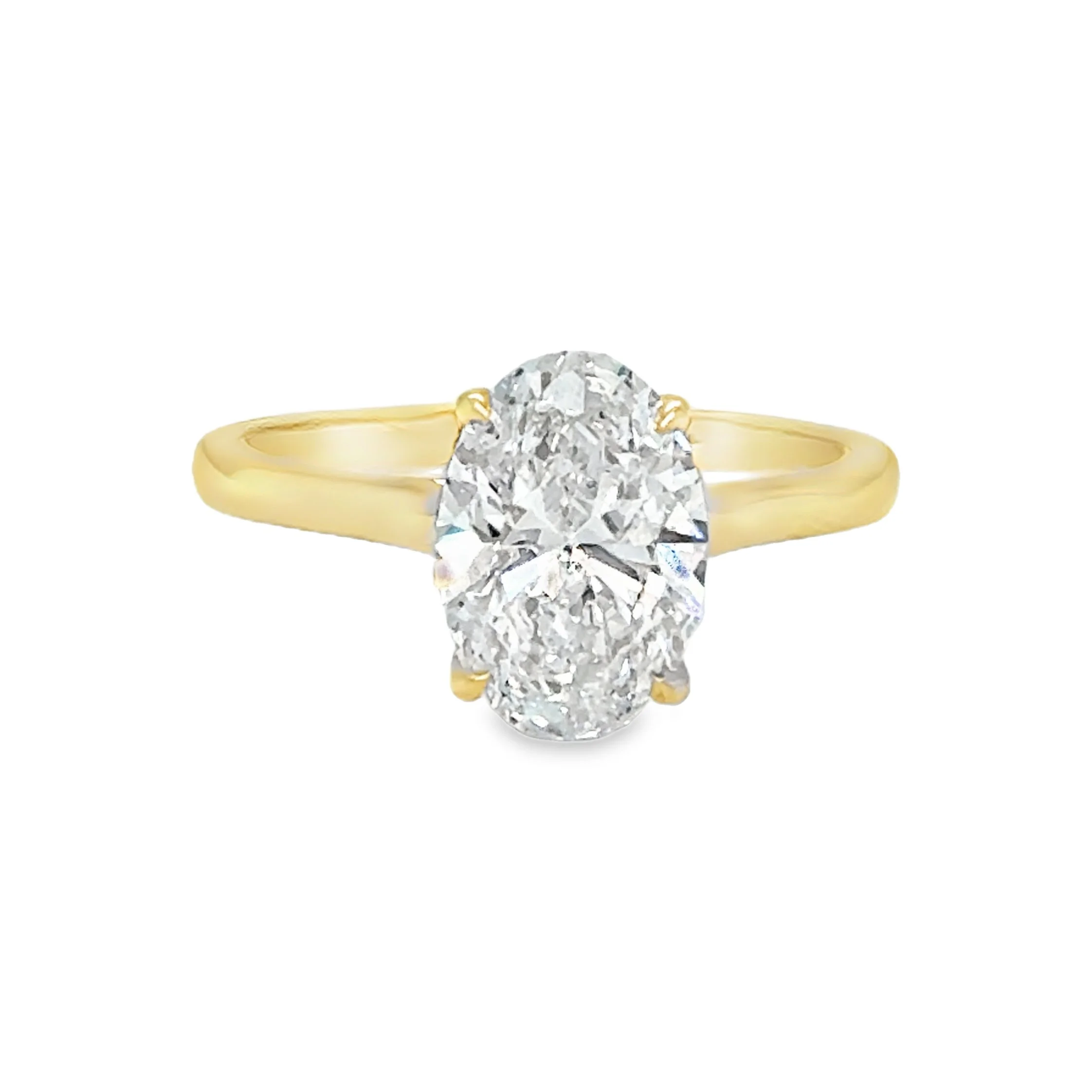 Lab Grown Oval Solitaire Engagement Ring