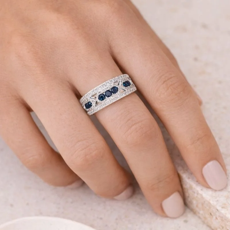 Wide Diamond and Sapphire Half Band 2.png