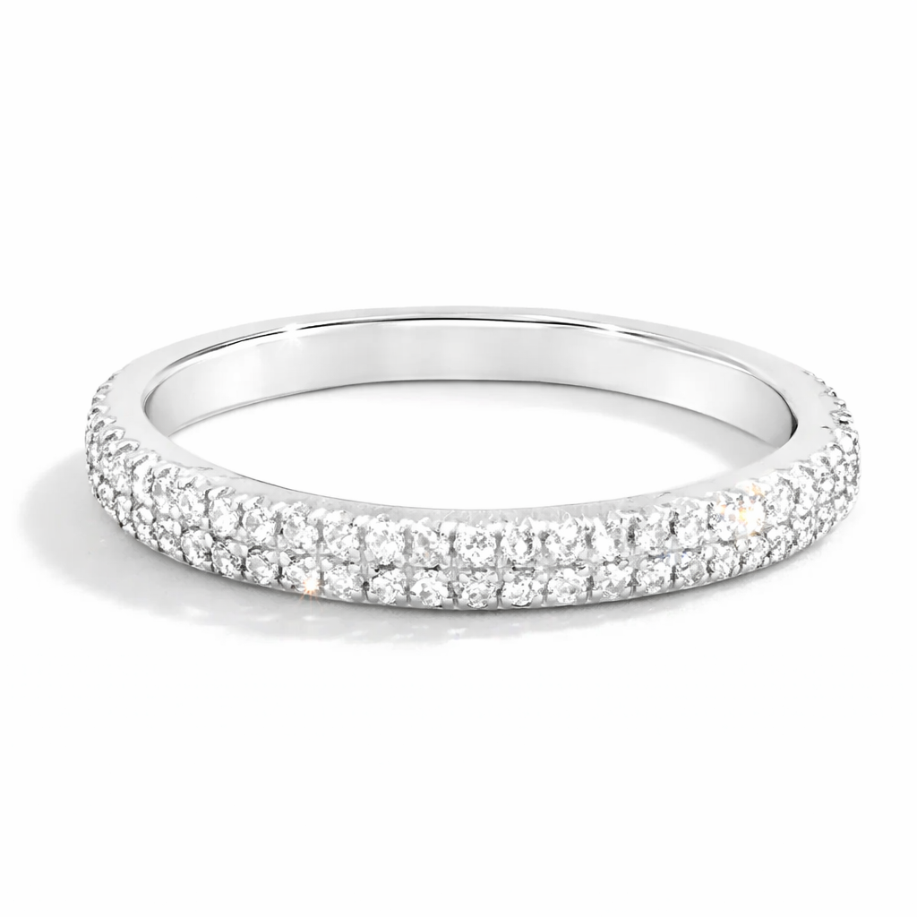Double Row Diamond Half Band