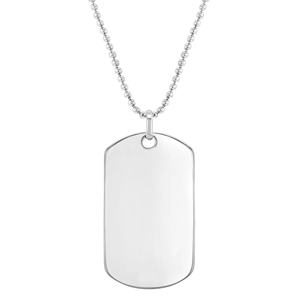 Engravable Dog Tag Necklace