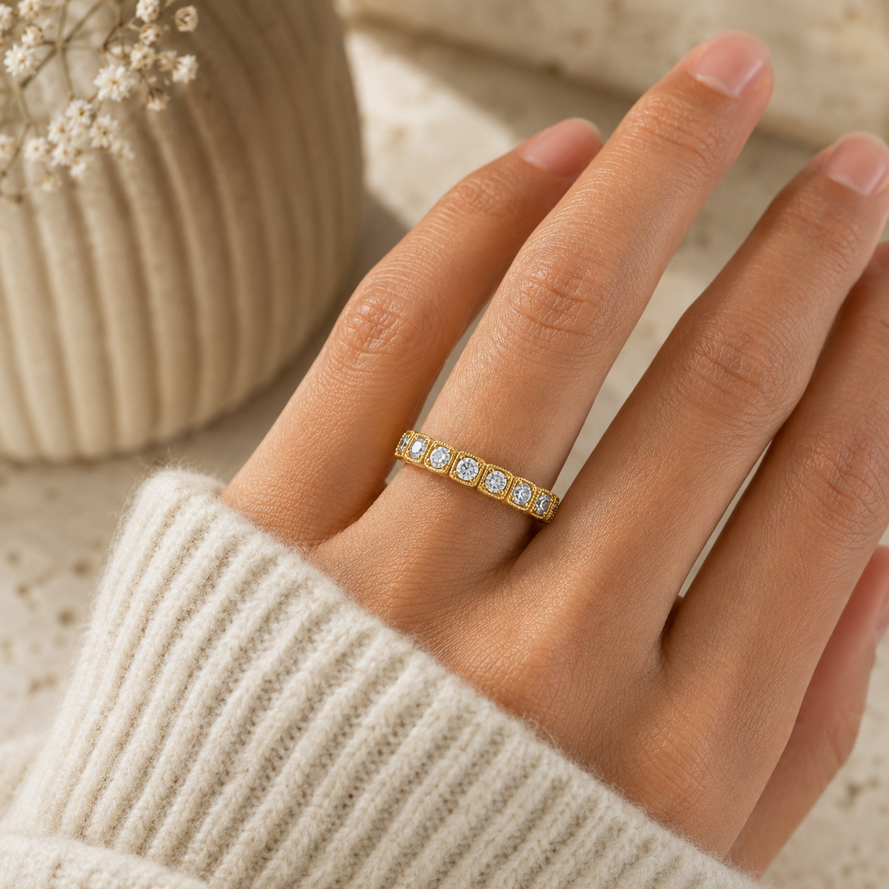 Cushion Shaped Diamond Half Band with Milgrain 4.png
