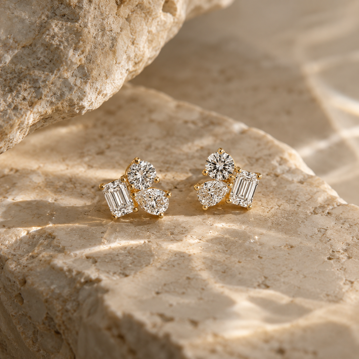 Lab Grown Diamond Cluster Stud Earrings 7.png