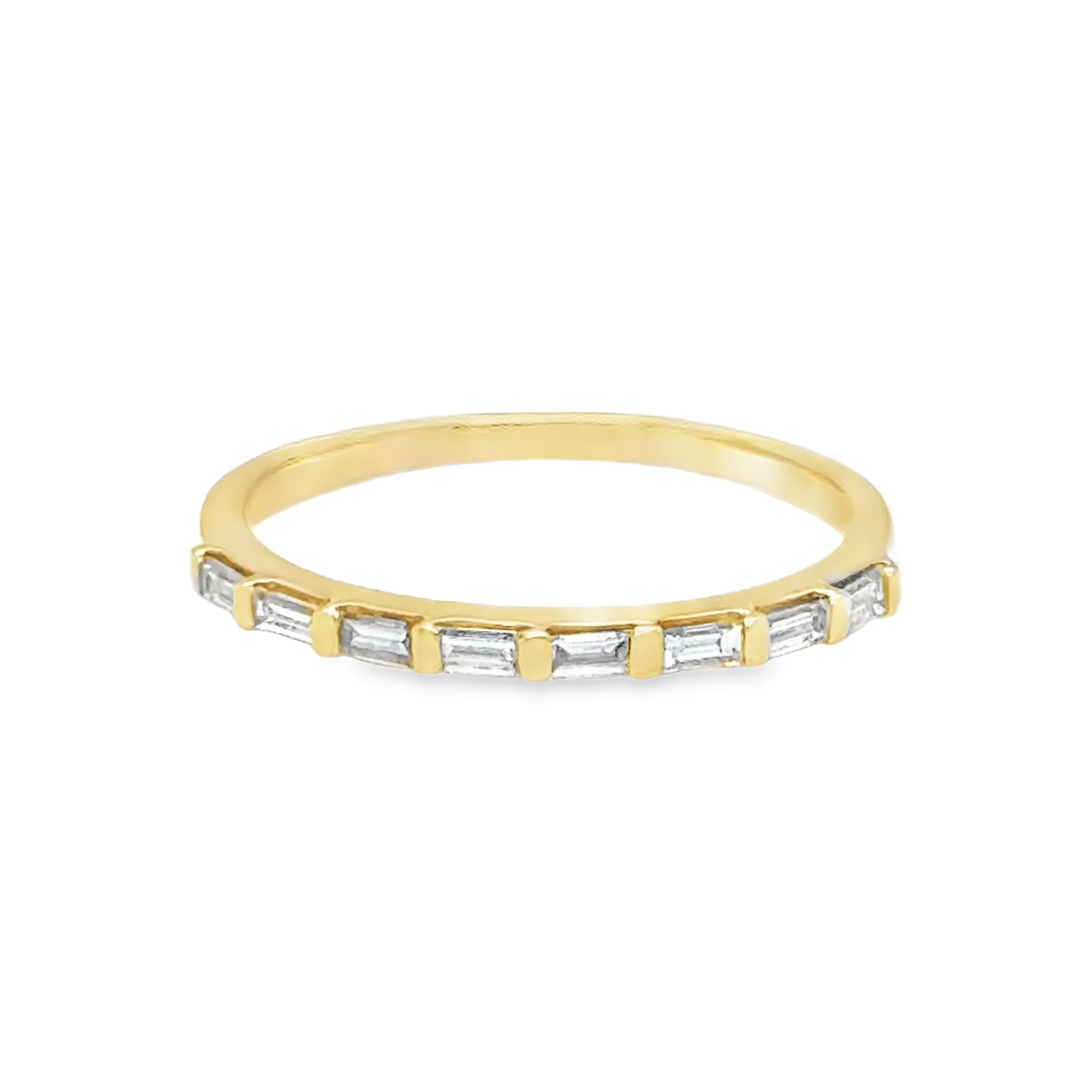 Bar Set Straight Baguette Cut Band