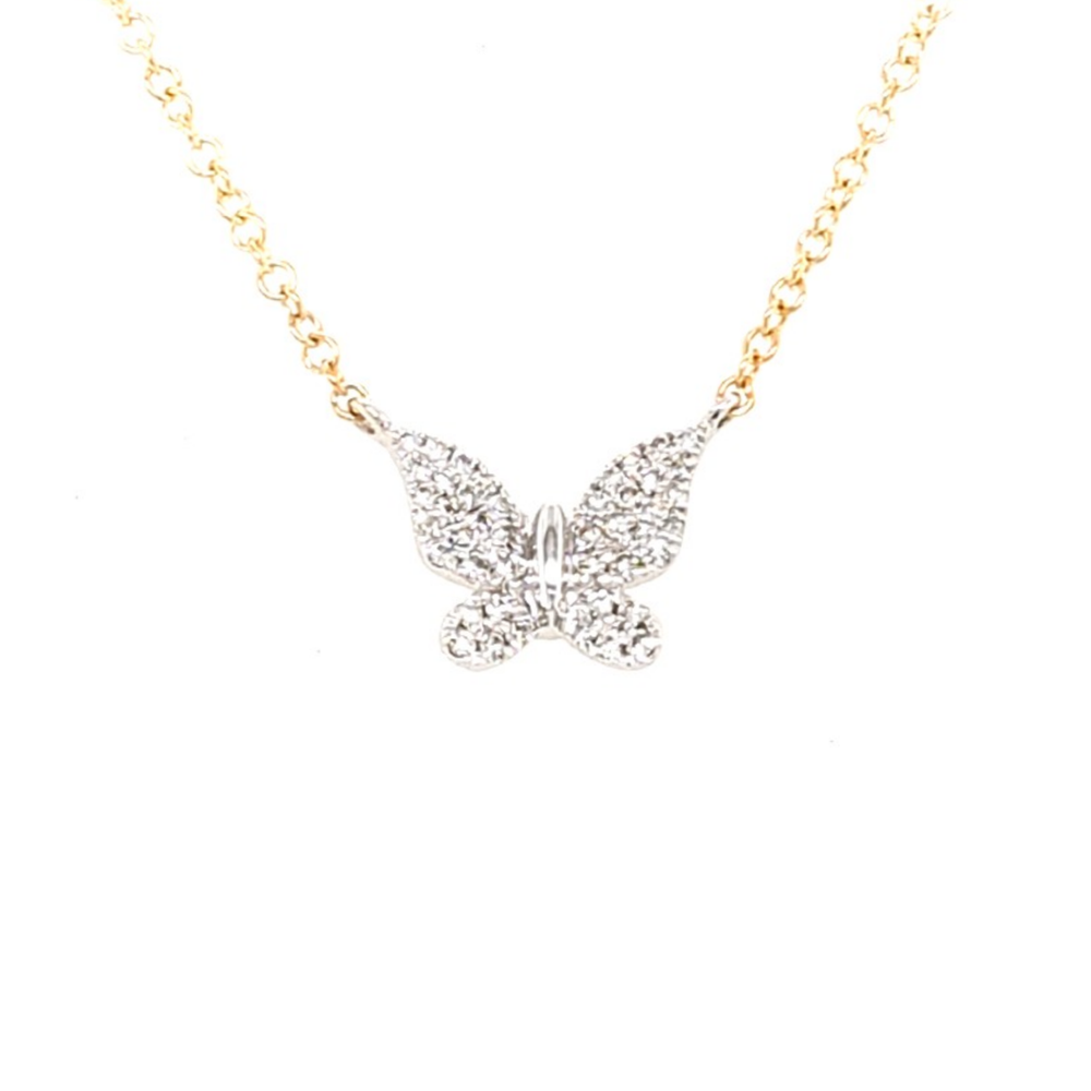 Diamond Butterfly Necklace Brilliant Fine Custom Jewelry