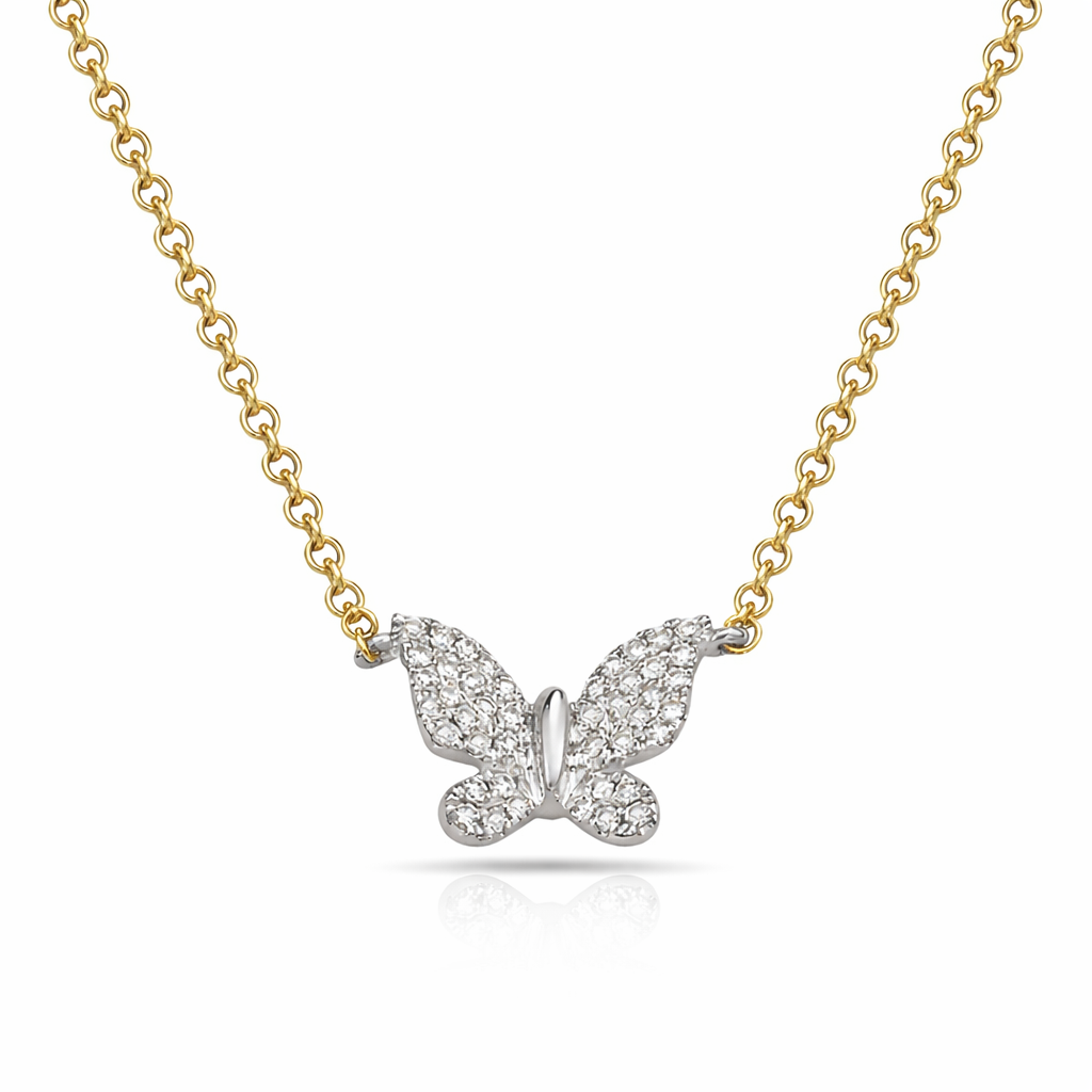 Diamond Butterfly Necklace