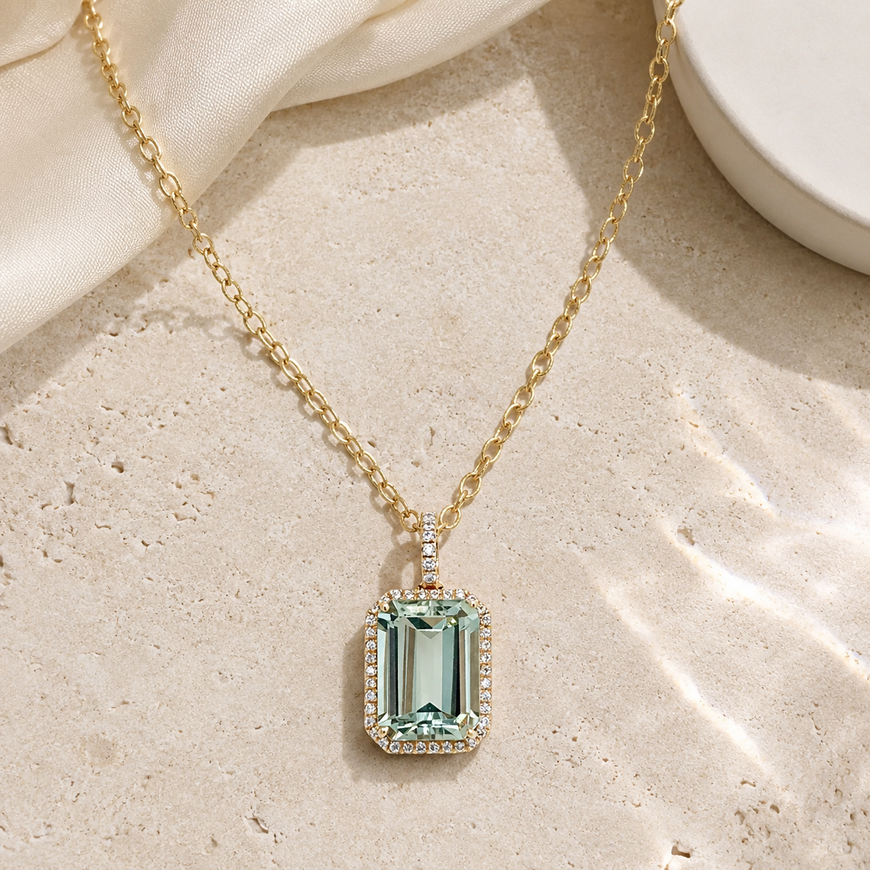 Green Amethyst + Diamond Halo Pendant on Cable Chain 3.png