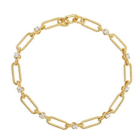 Link Bracelet with Diamonds