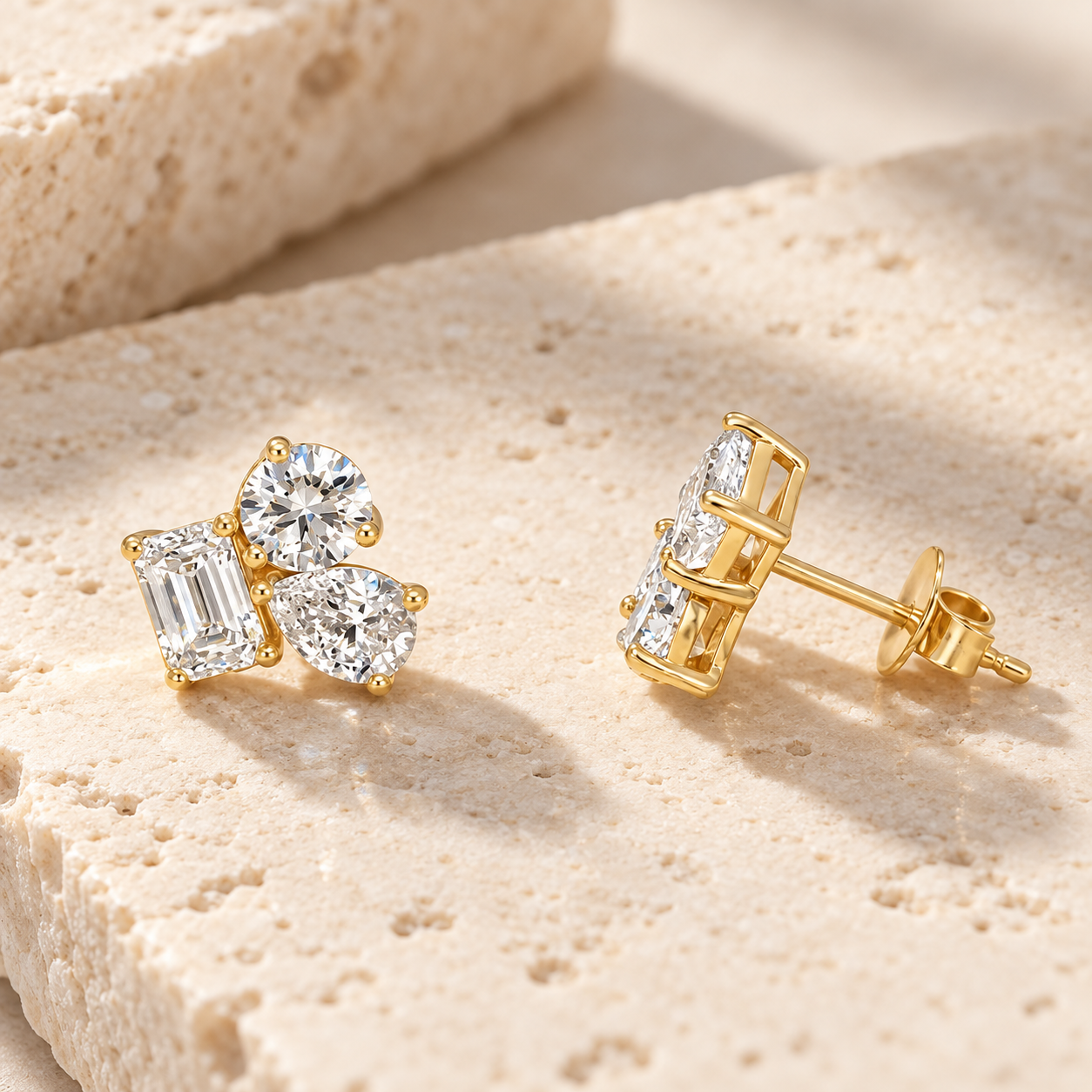 Lab Grown Diamond Cluster Stud Earrings 6.png