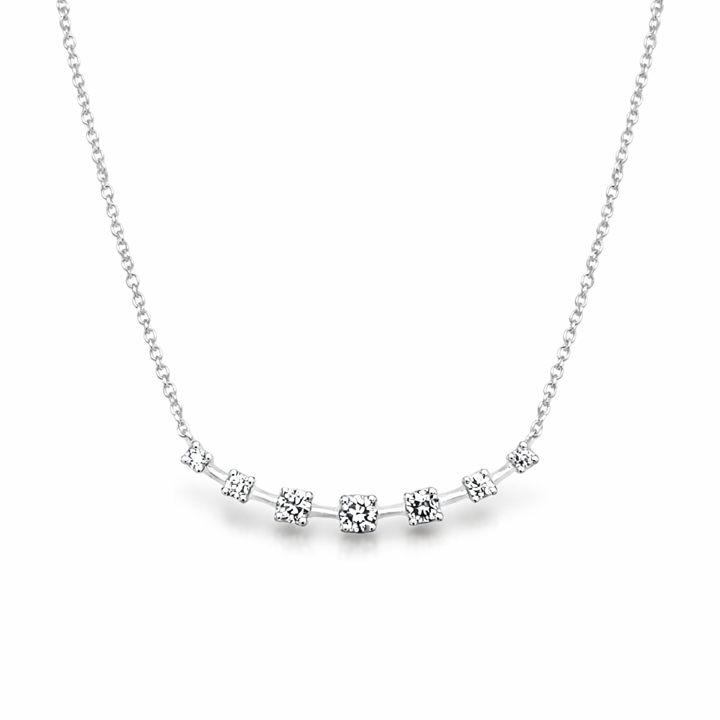 Prong Set Bar Necklace