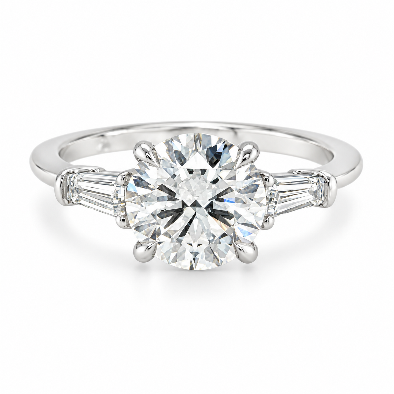 Laboratory Grown Three Stone Engagement Ring
