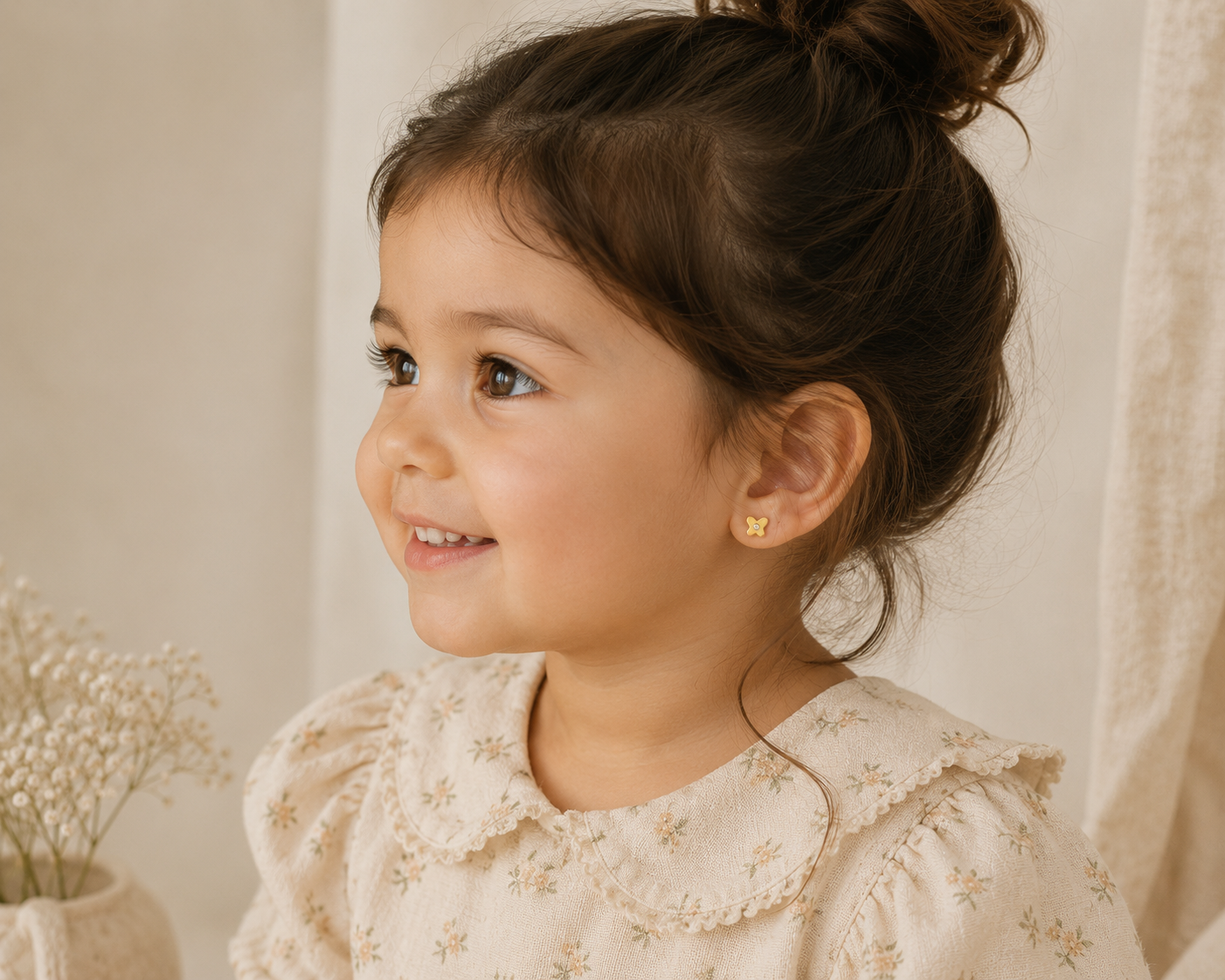 Enamel butterfly stud earrings for babies and kids from Brilliant Fine+Custom Jewelry